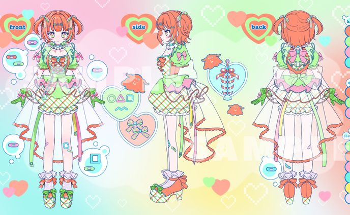 VTuberデザイン/海凪みみ様