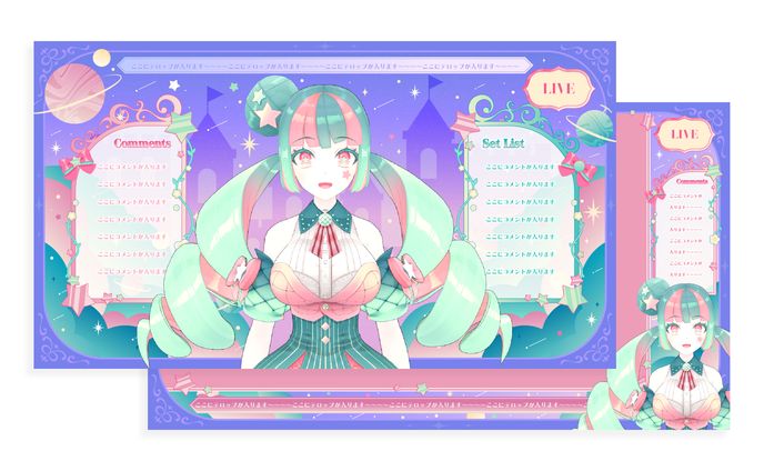 ゆみるメロン様 歌枠・ゲーム配信画面
