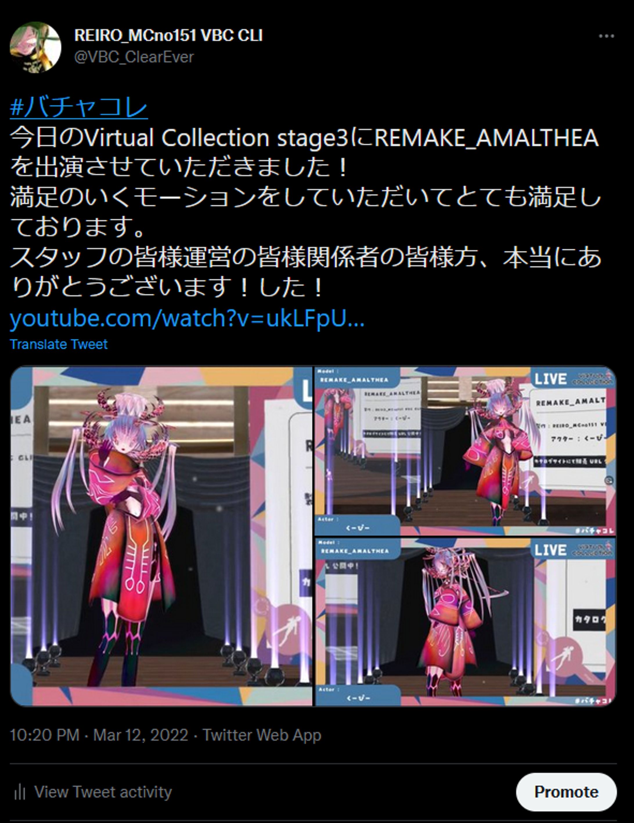 virtual collection stage 3にアバターを提供しました。-1