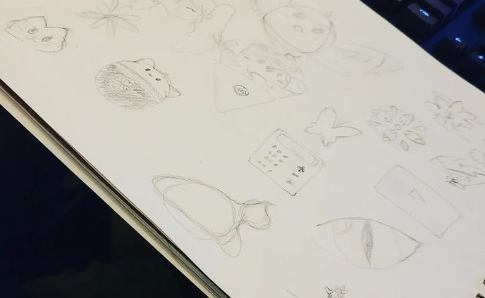 I'm in no way comfortable sharing my 5th grade looking "art" but soft doodles that aren't good but are goofy? They make me smile, so.
