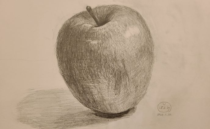 デッサン🍎りんごちゃん、こんにちは