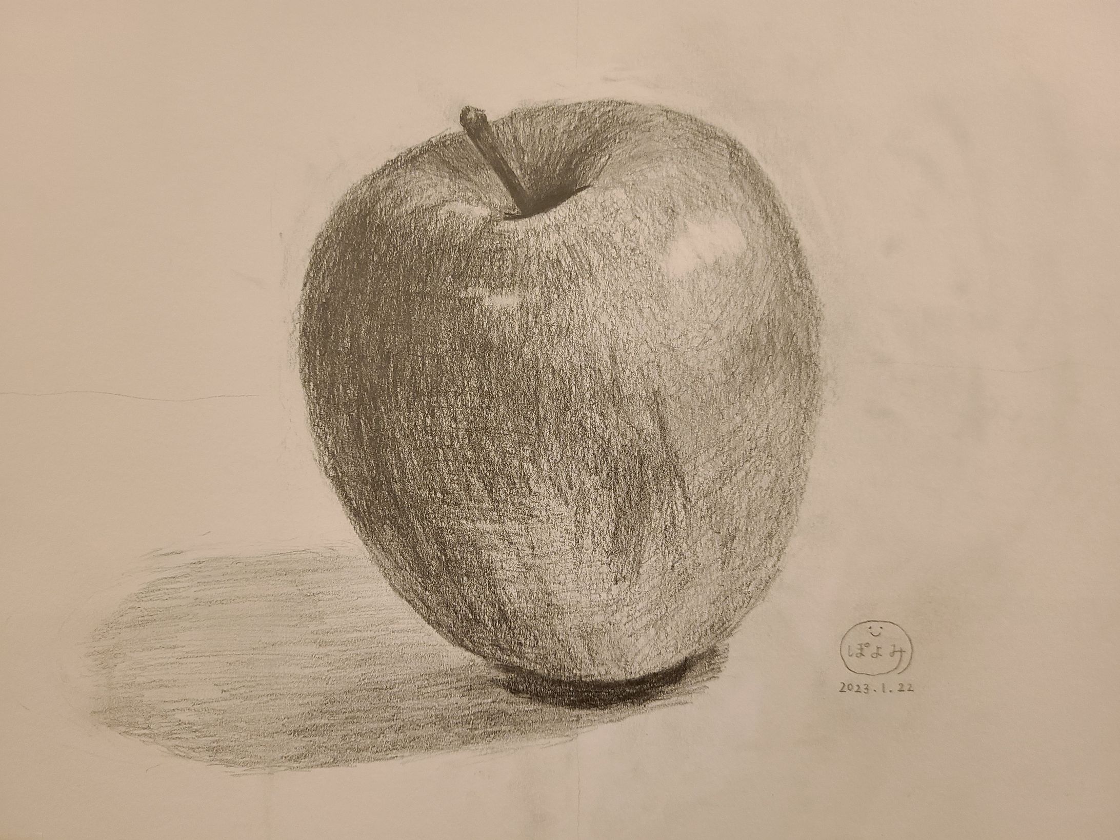 デッサン🍎りんごちゃん、こんにちは-1