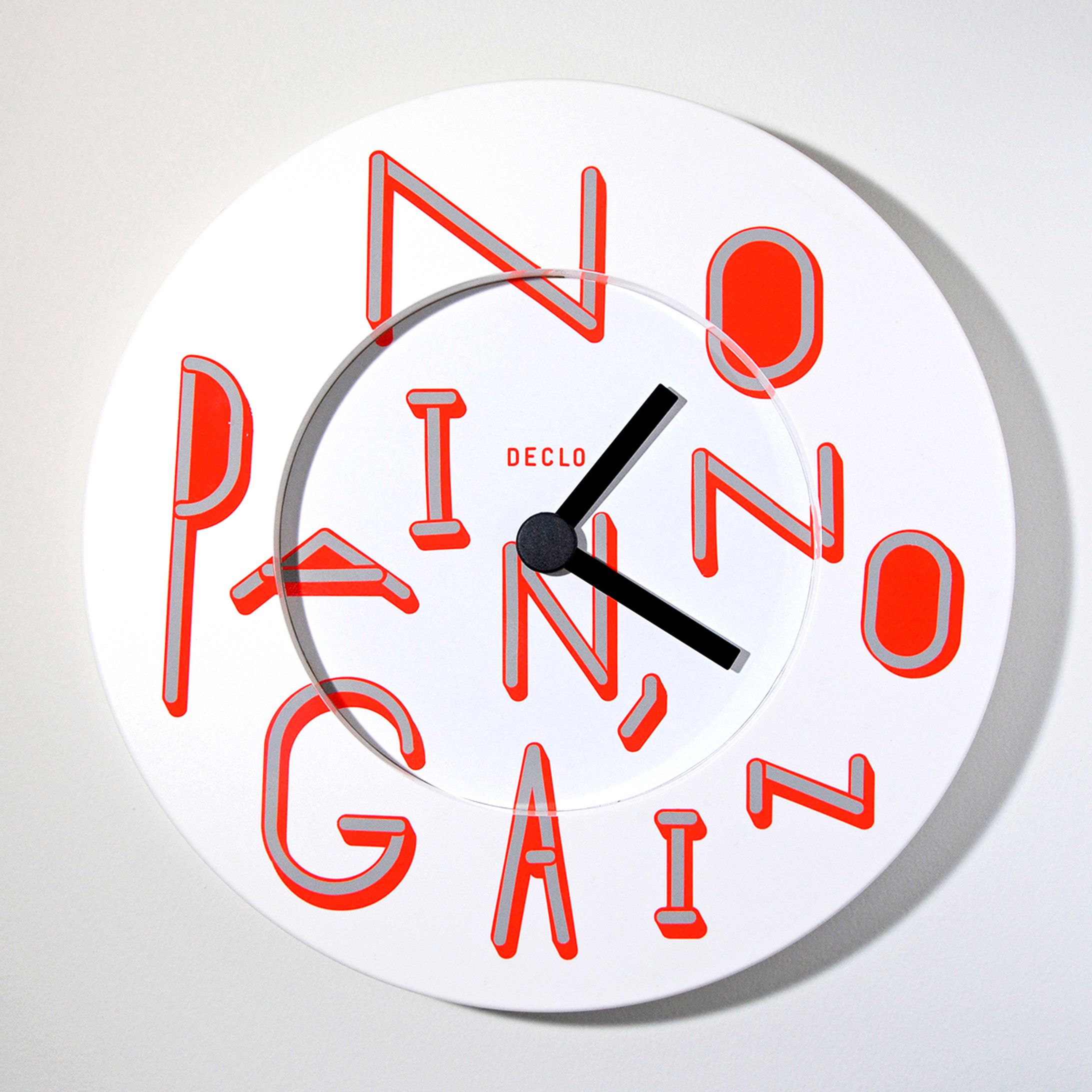DECLO - NO PAIN, NO GAIN　時計デザイン-1