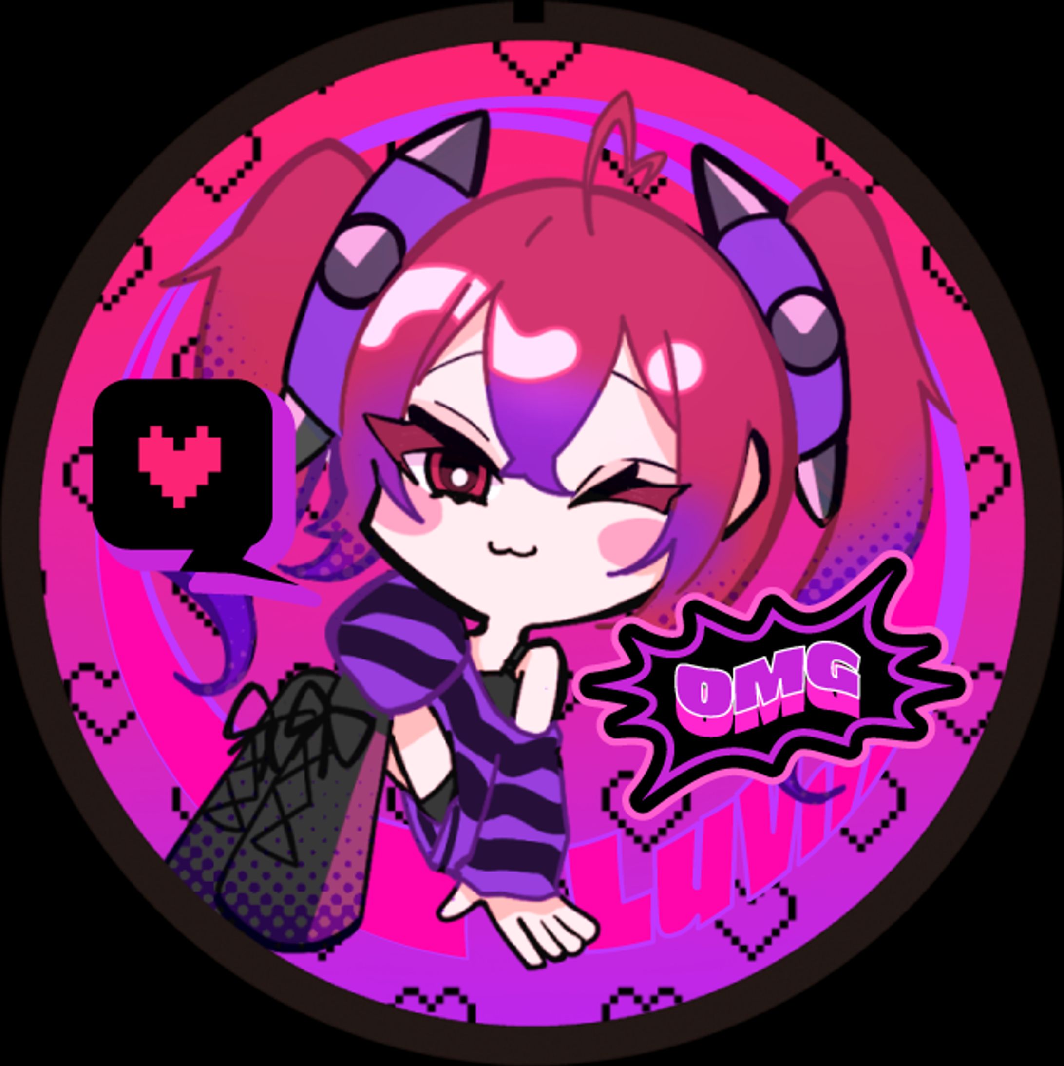 【一次創作】デザフェス頒布SD缶バッジデザイン-1