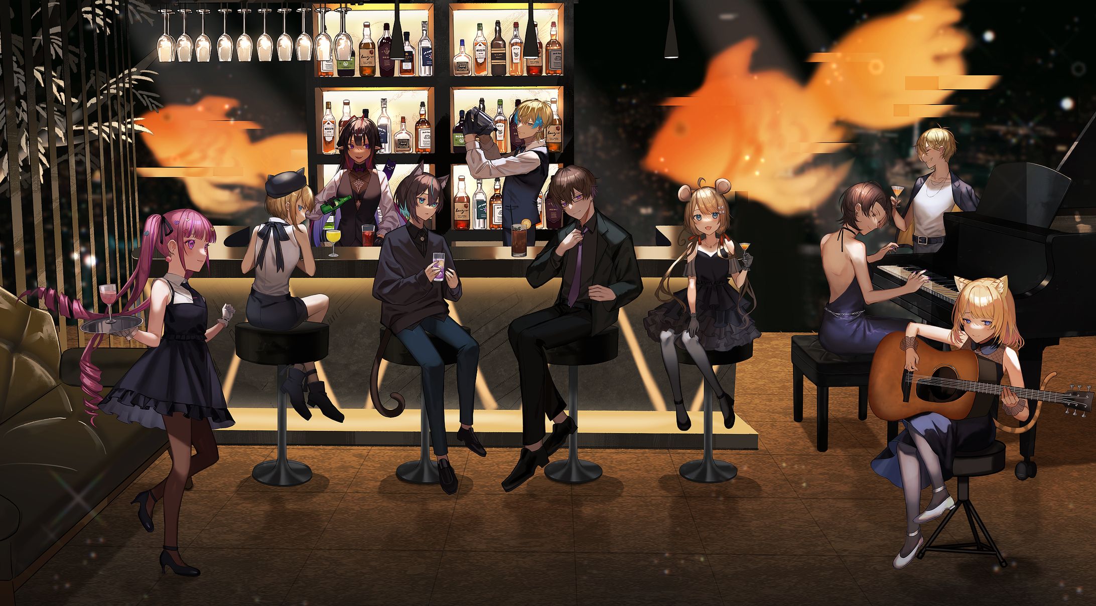 【BARtual COCKTAIL】オリジナルソングリレー企画用イラスト-1