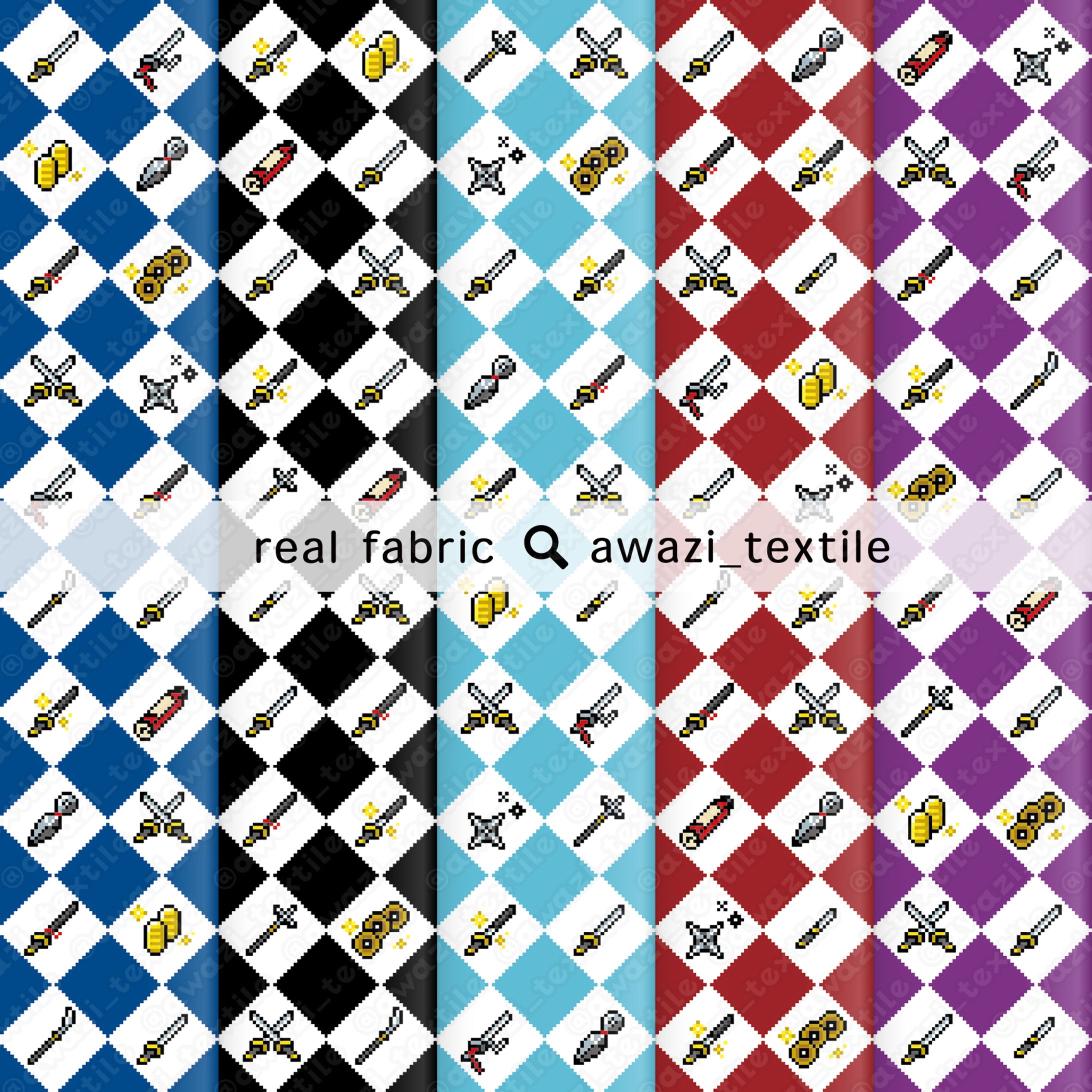 日本の武器のピクセルアート-1