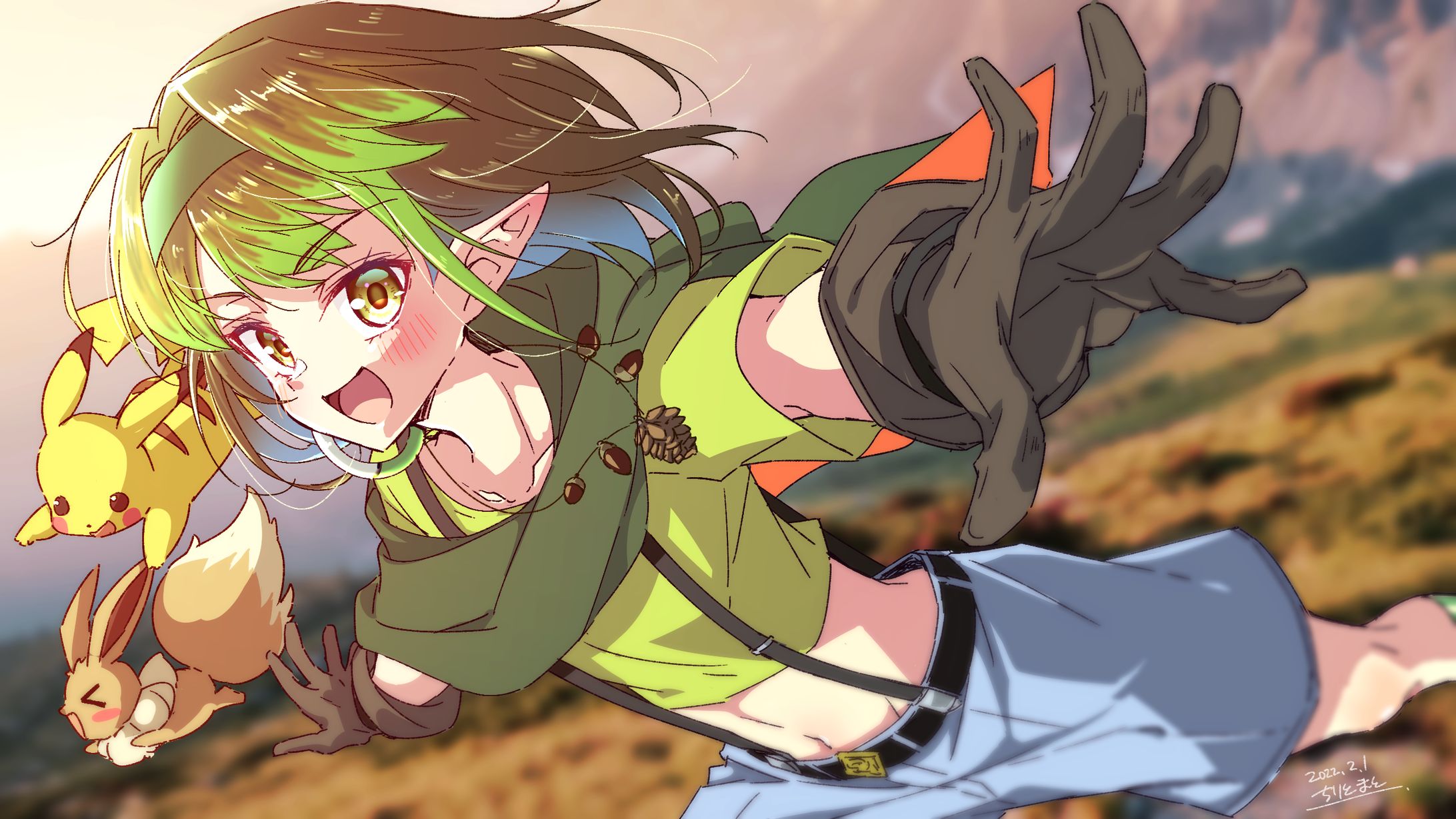 Vtuber配信サムネ採用イラスト②-1