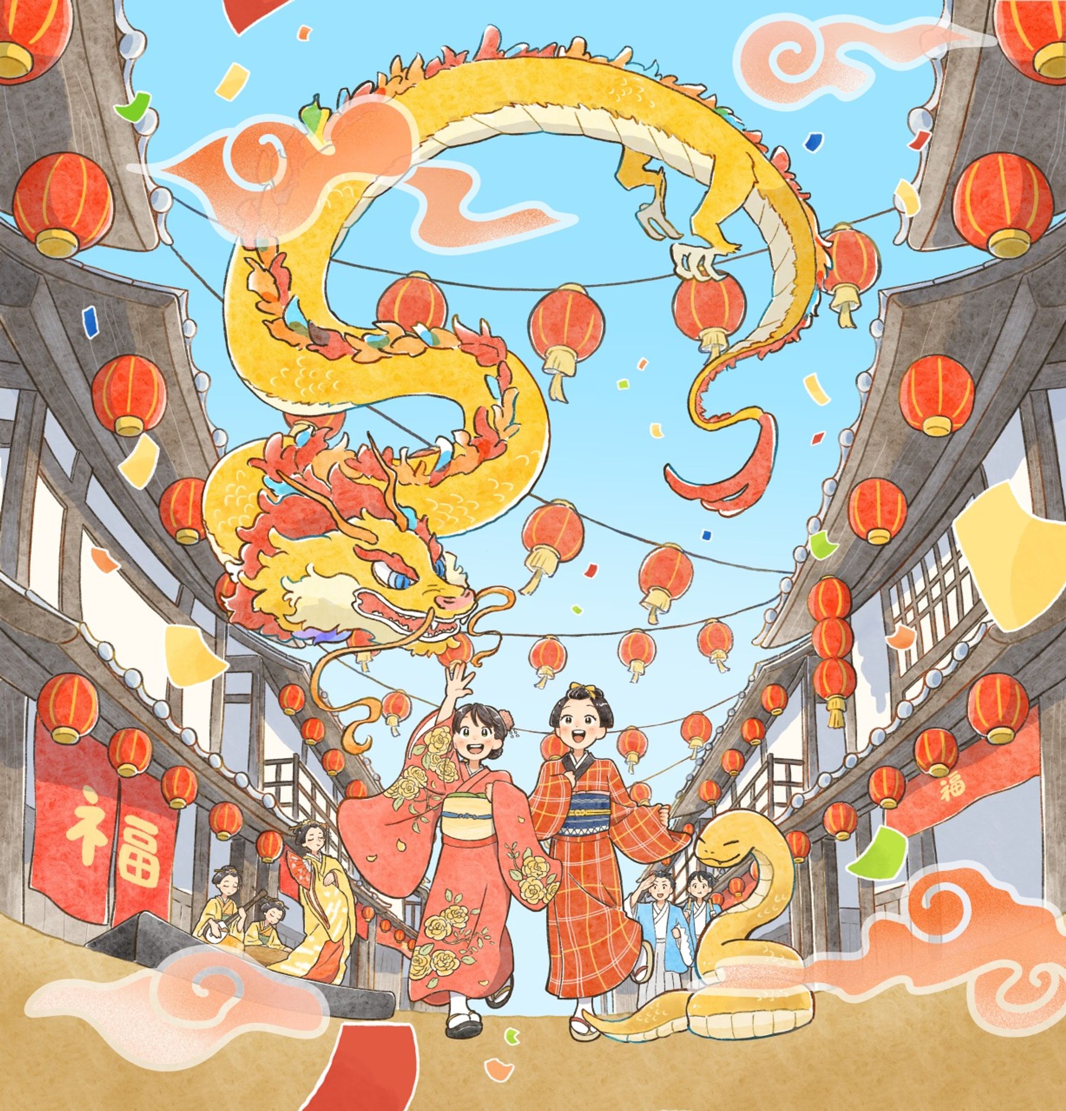 映画村「赤と金の春節祭」メインビジュアル-1