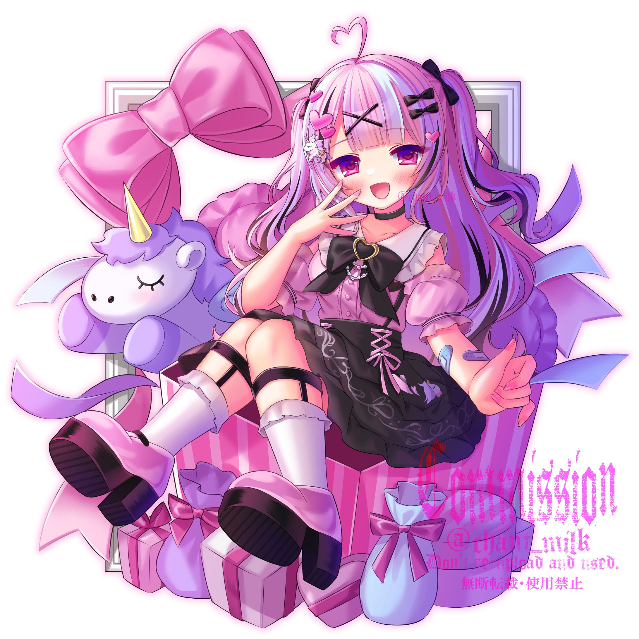 Commission🩷🖤🦄-1