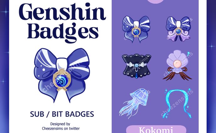 Genshin Impact Sub Badges | Kokomi 