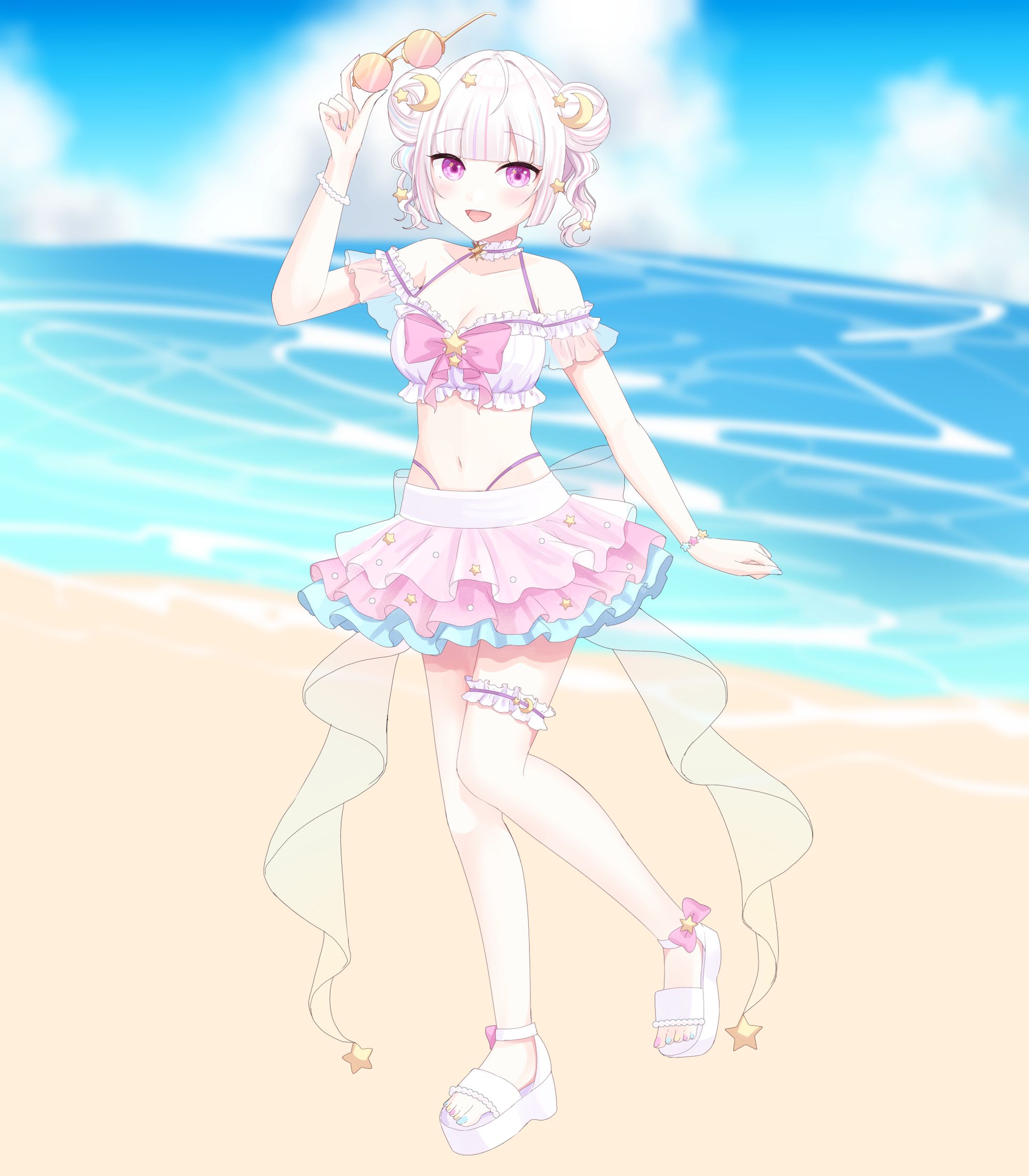 【ご依頼】叶星るな様 立ち絵 水着デザイン-1