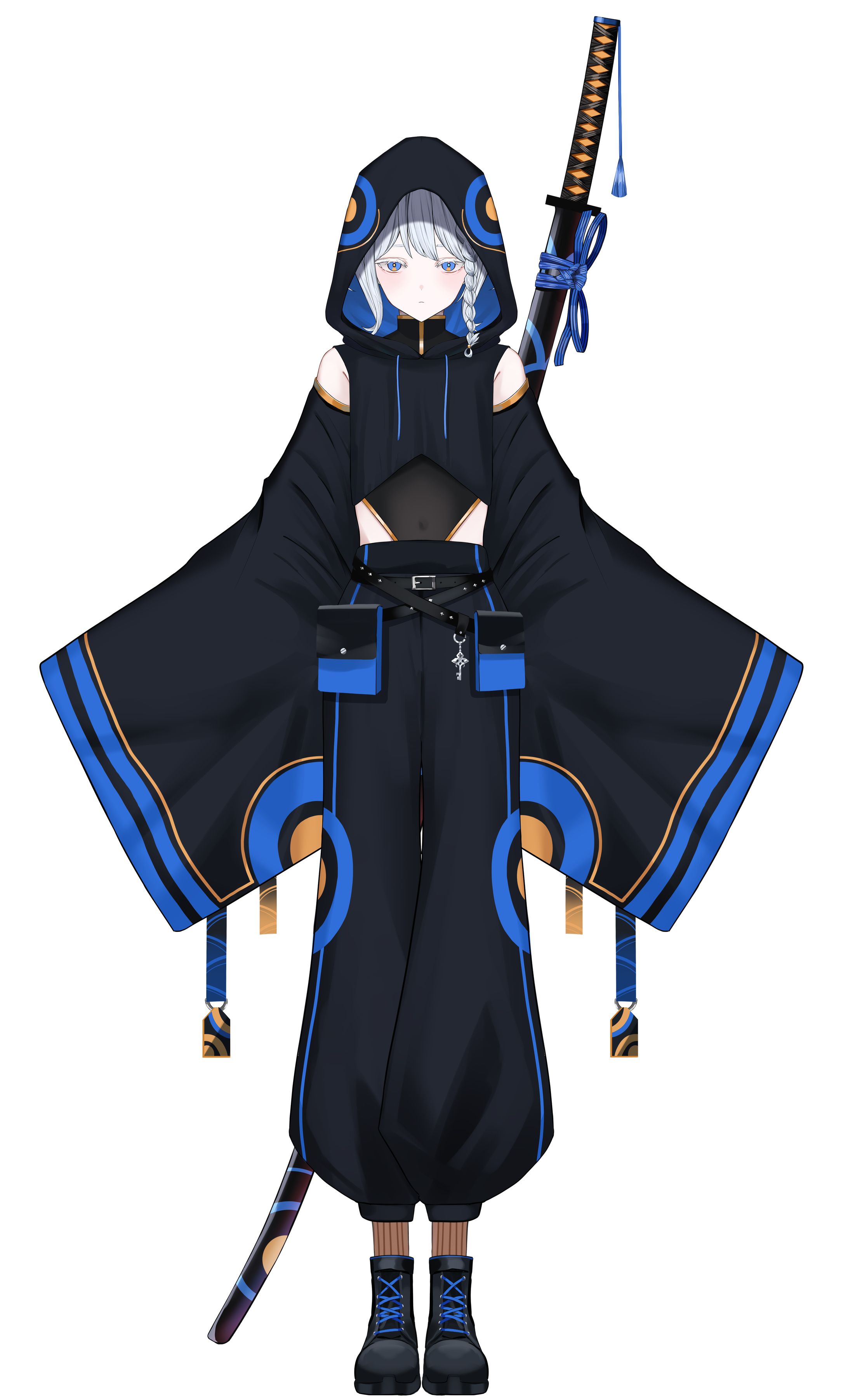 【お仕事】Vtuber　零月刀根　立ち絵制作(パーツ分け込)-1