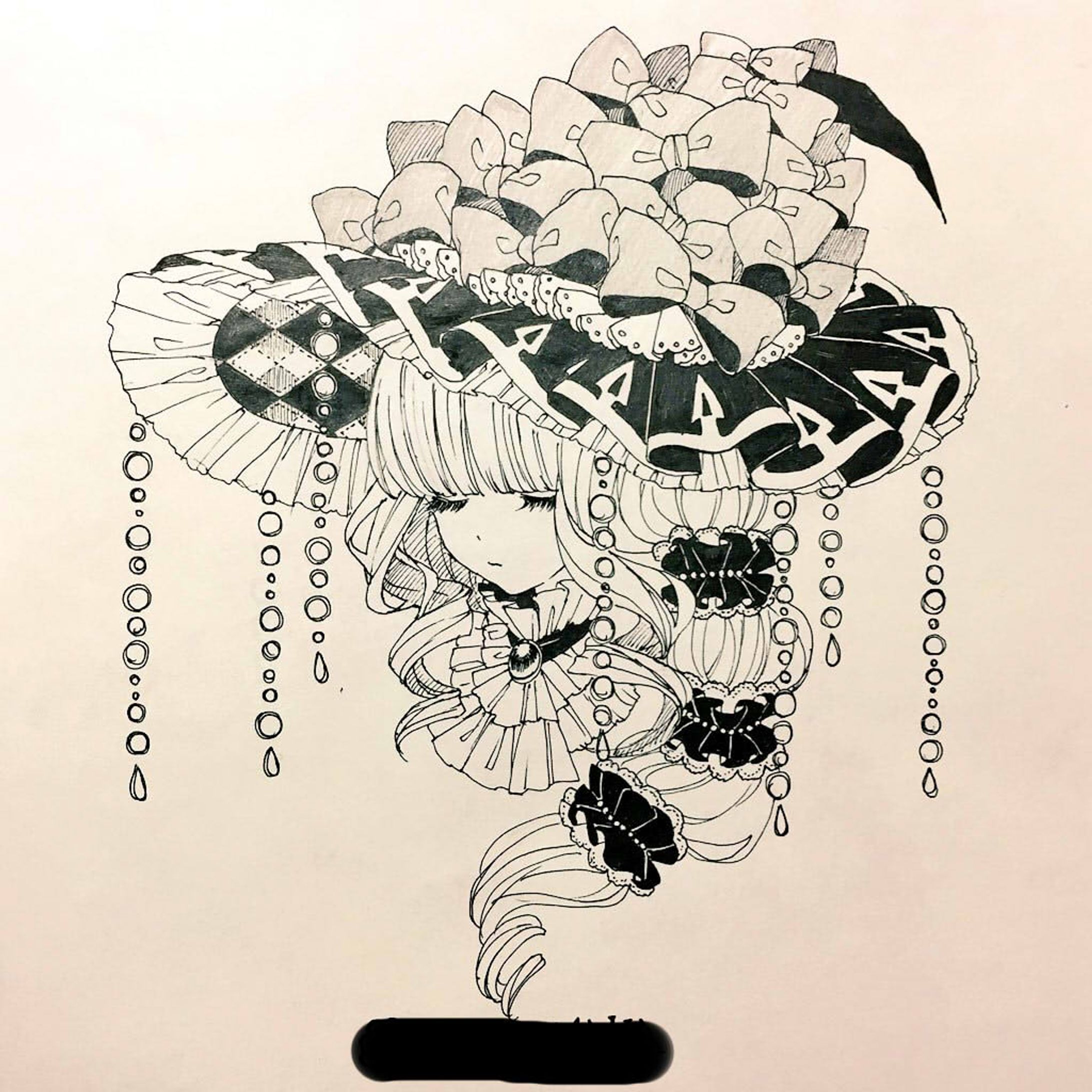 オリジナル　アナログペン画-1