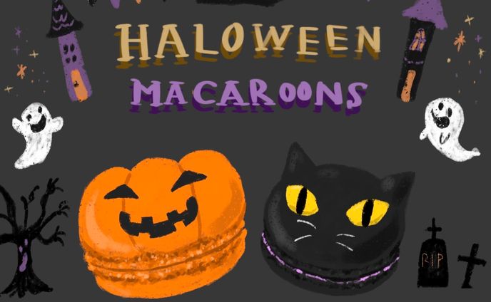 ハロウィンマカロン