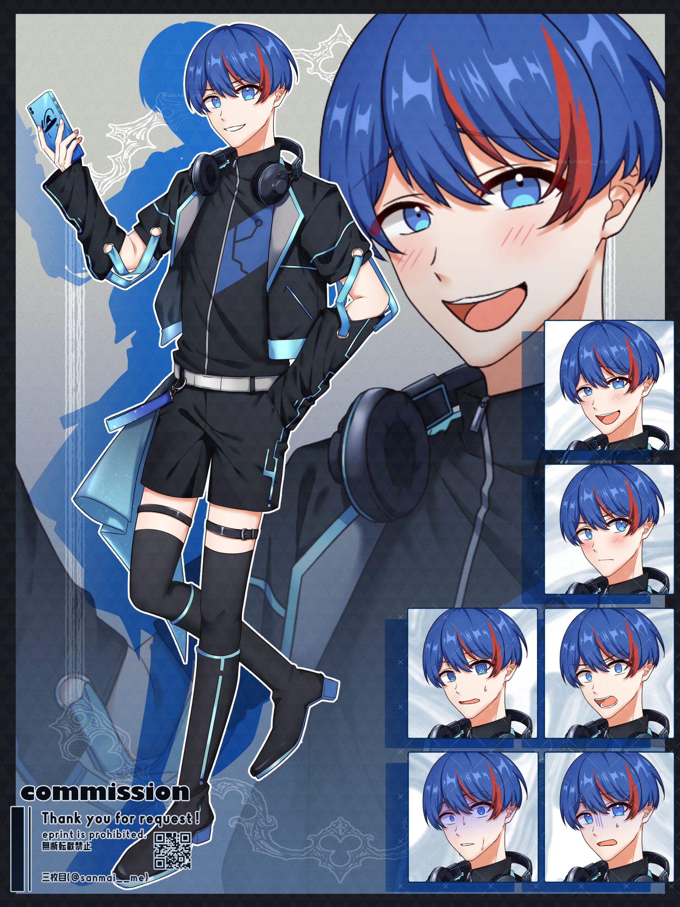 【ご依頼】配信用TRPG立ち絵+表情差分-1