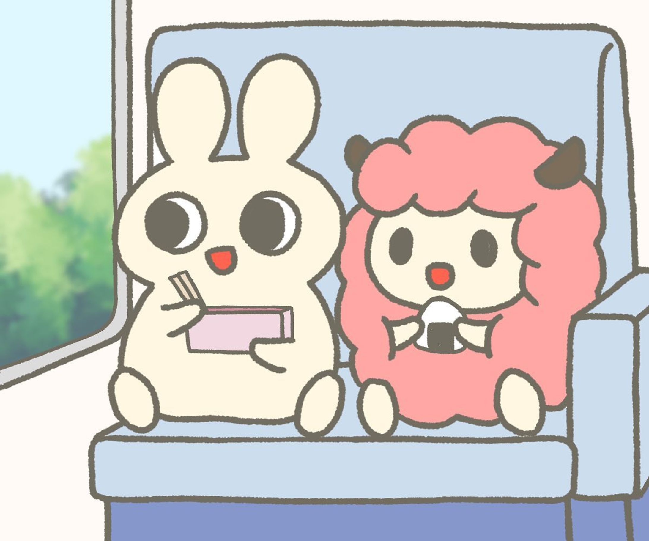 100日チャレンジ41日目
電車でおでかけ🚃
#100日チャレンジ #イラスト #うさぎ #ひつじ-1