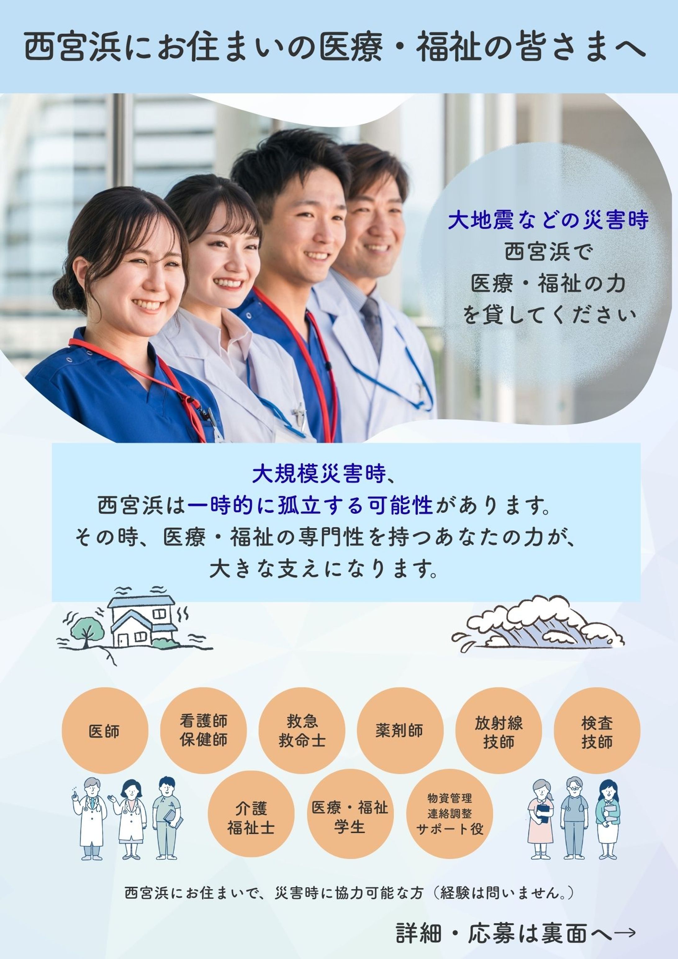 災害時医療・福祉ボランティア募集ポスター（両面）-1