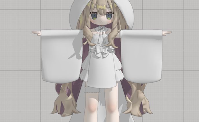 白無垢 着物衣装（テクスチャ塗る前）