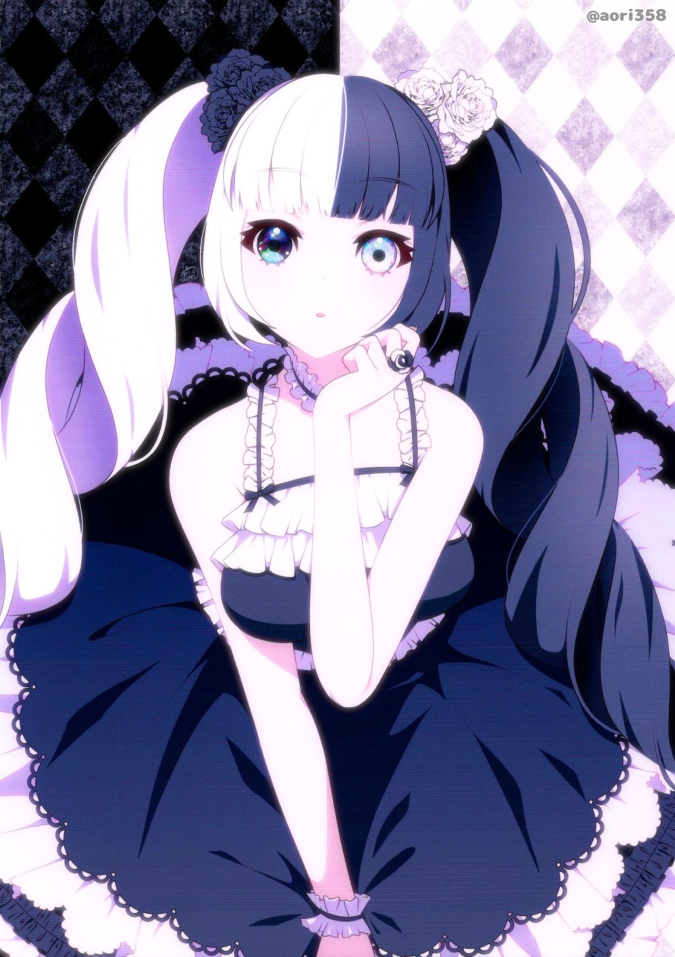白黒ツインテール-1