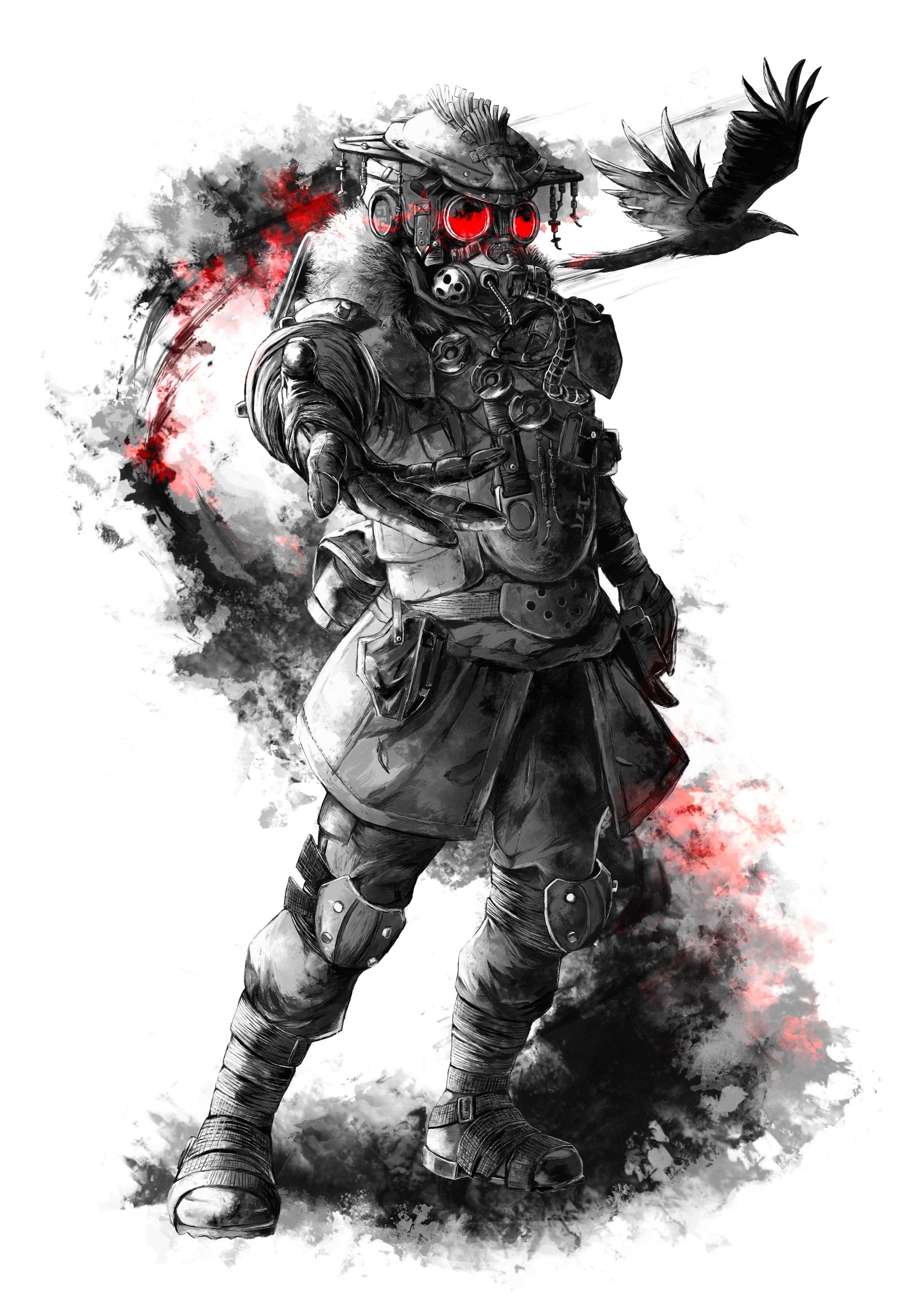 『Apex Legends』×『RAGEBLUE』コラボTシャツデザイン(Bloodhound)-1