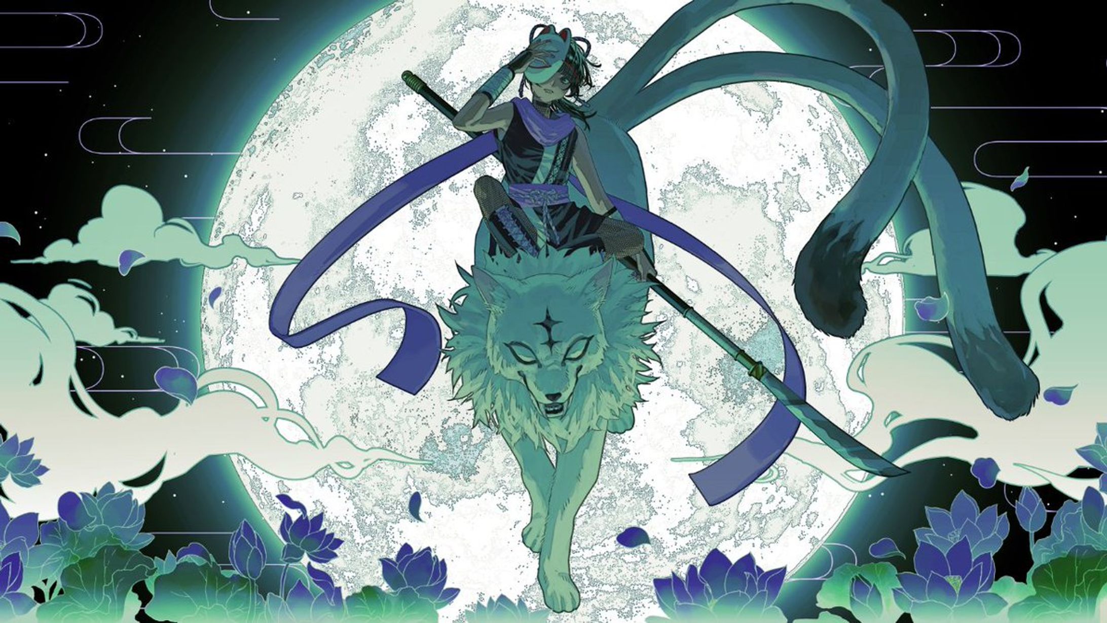 Noix様「月陽 -ツキアカリ-(cover)」MVイラスト-1