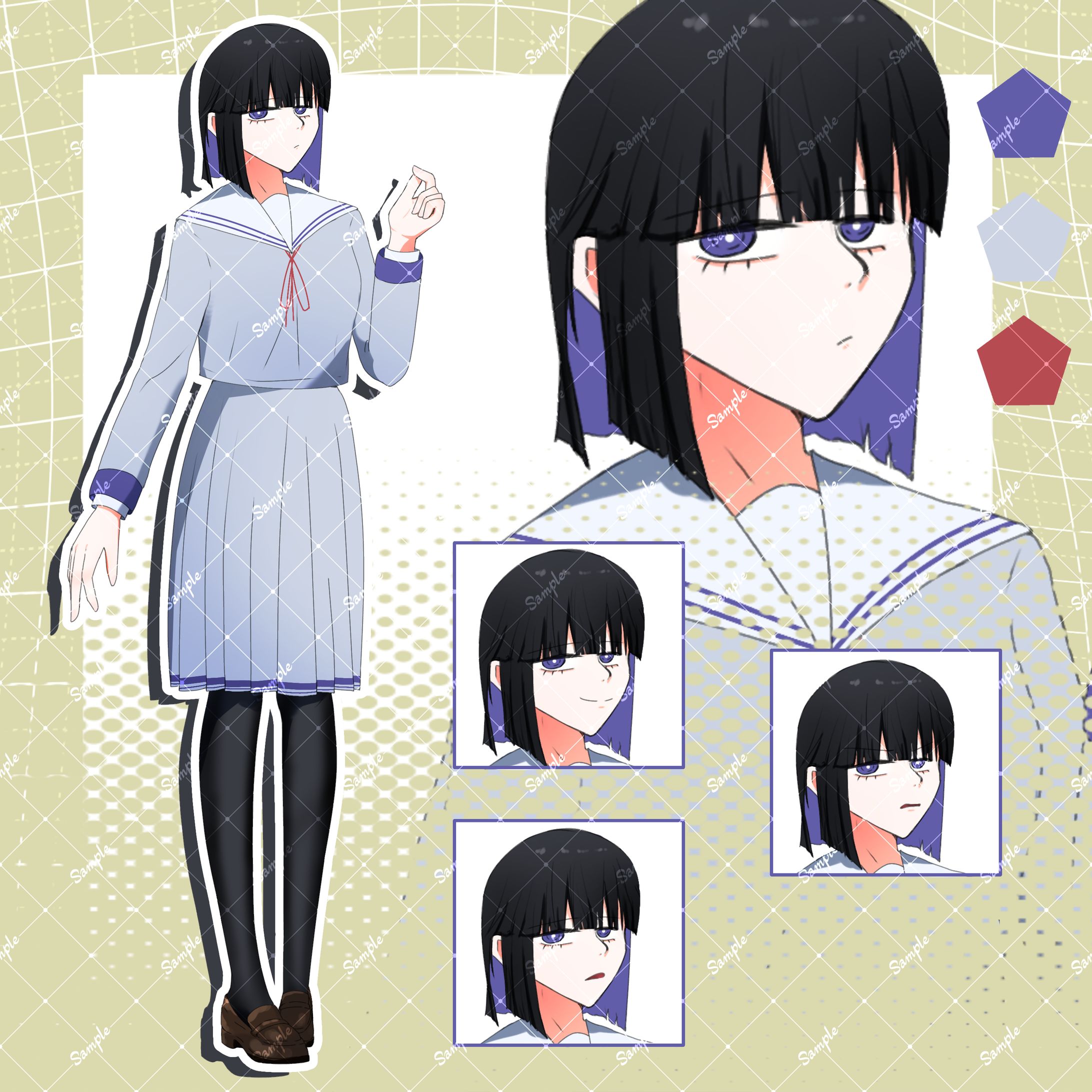 全身立ち絵1_学生-1