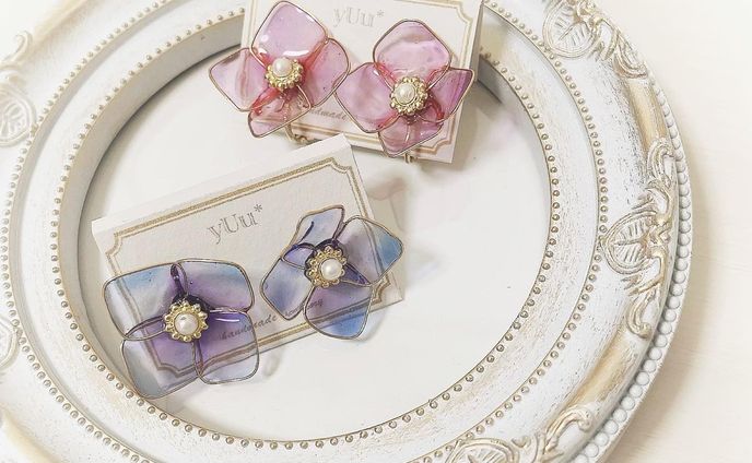 紫陽花ピアス/イヤリング