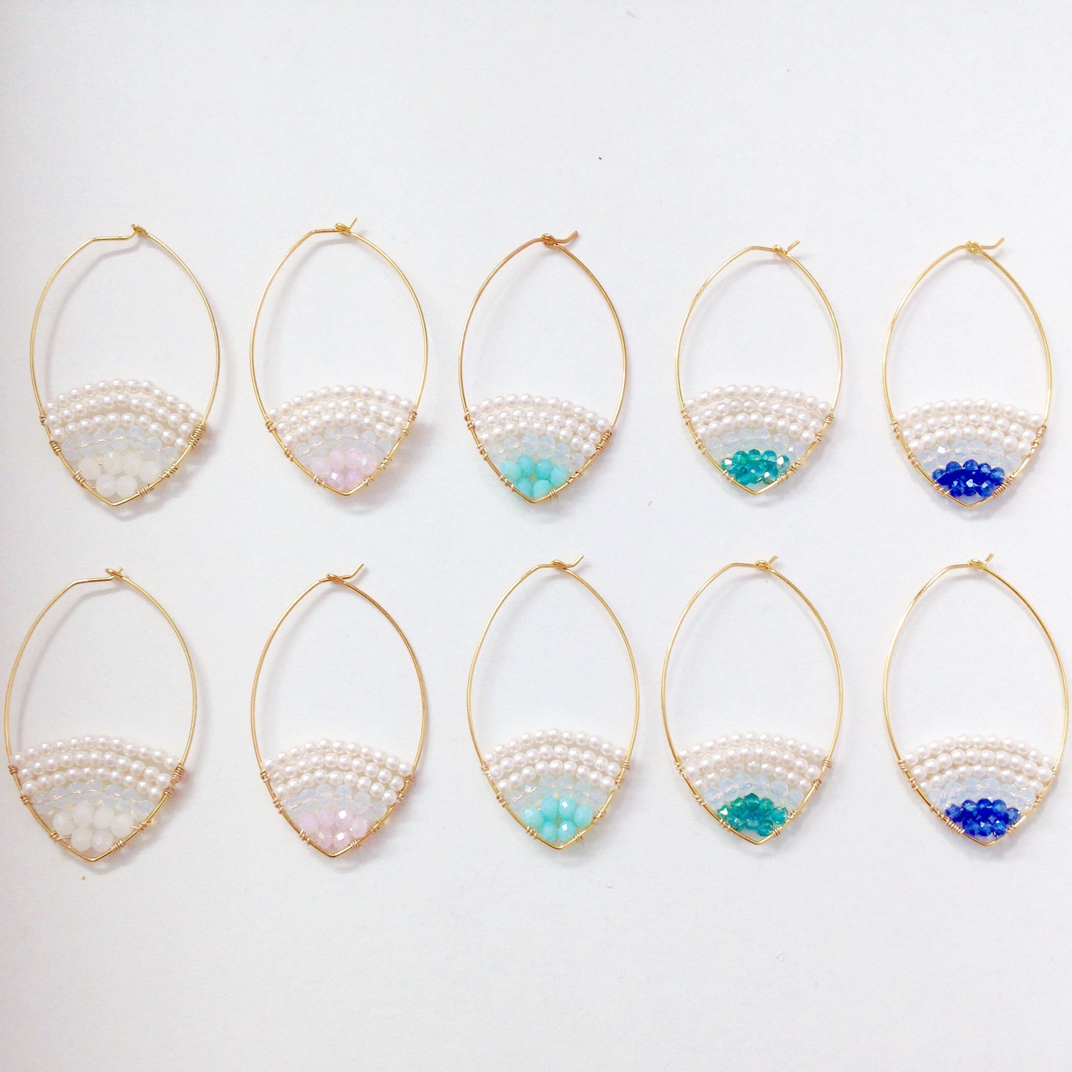 ニュアンスカラーフープピアス-1