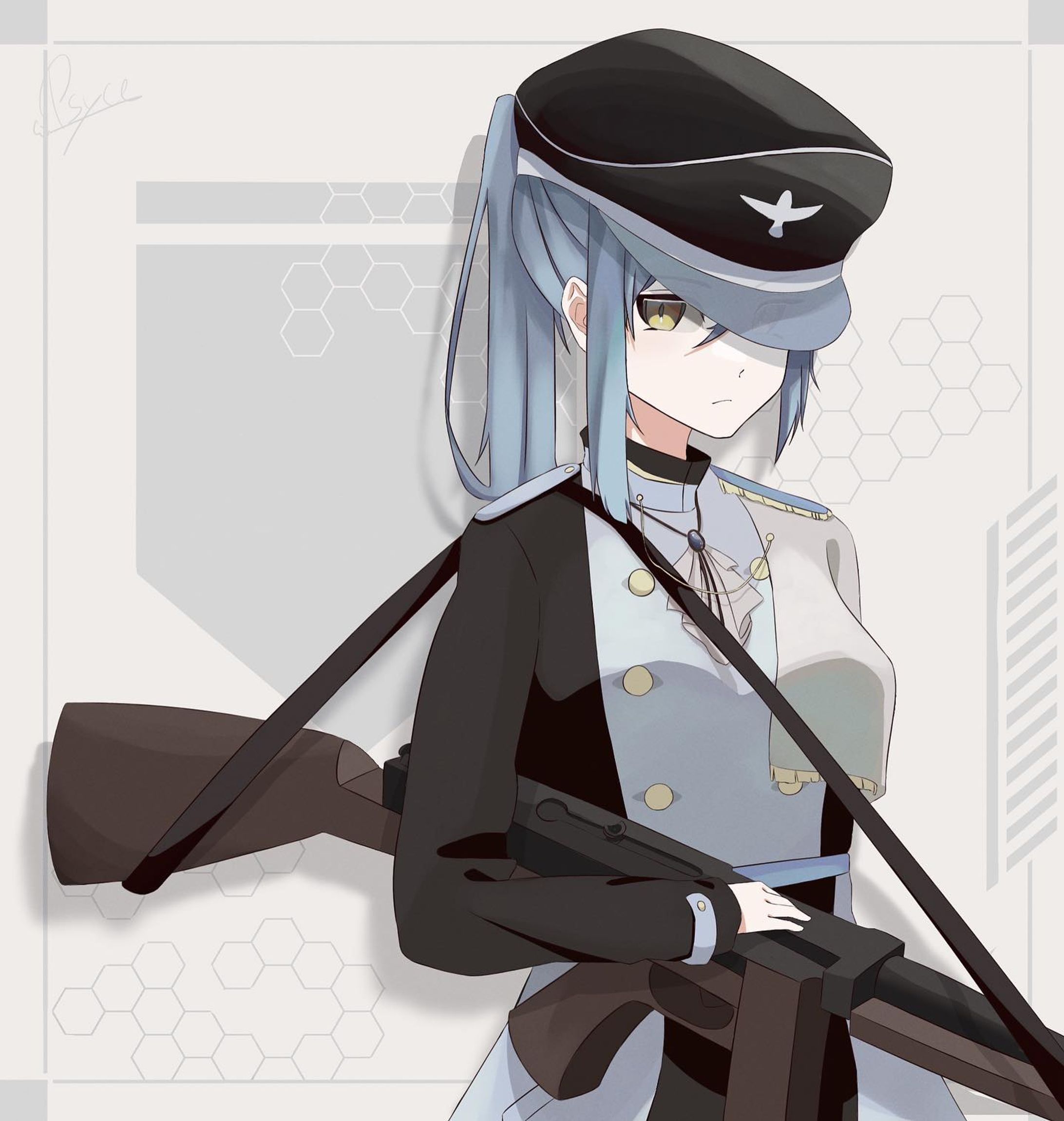 軍服×長銃-1