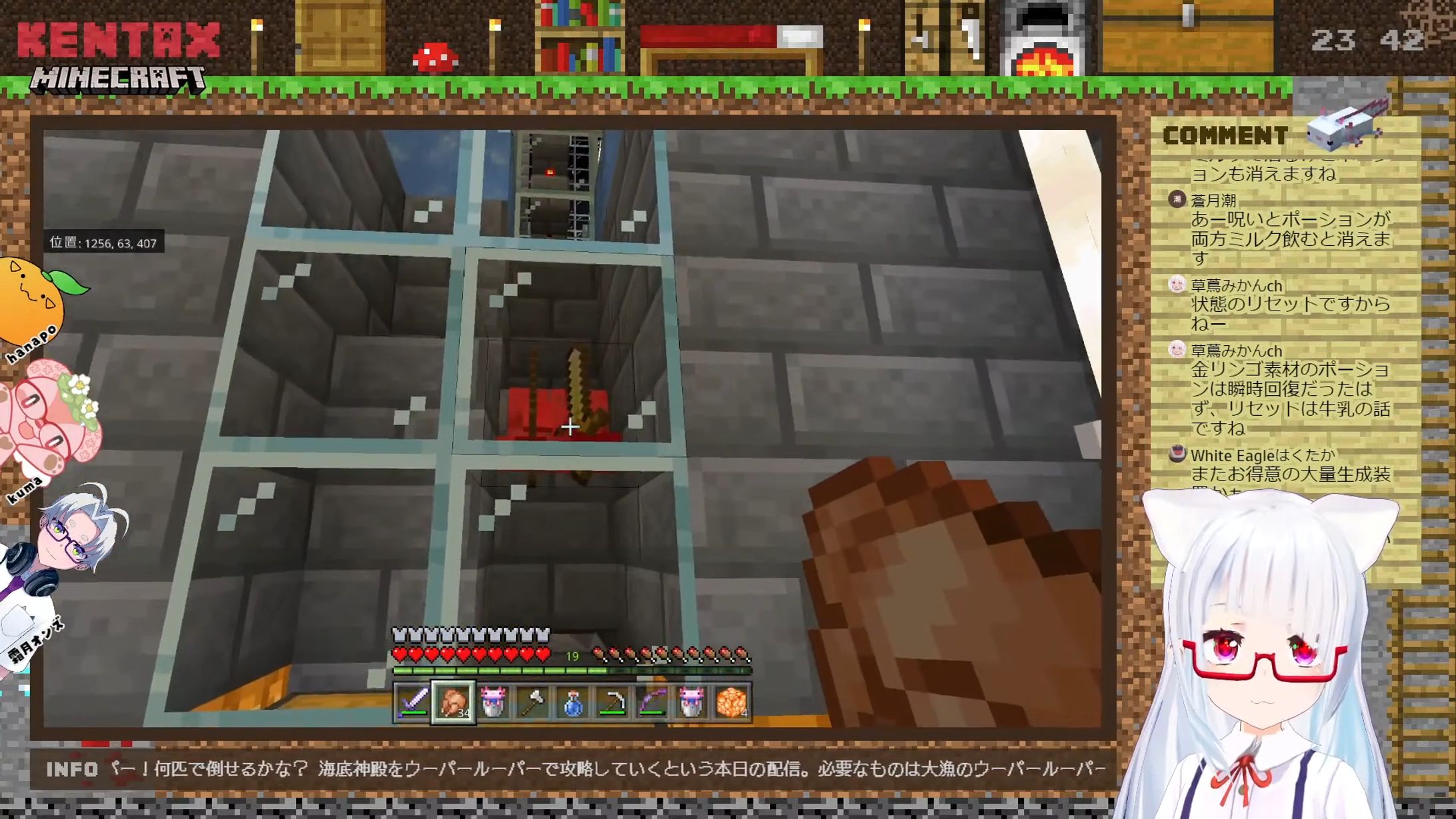 配信画面：Minecraft-1