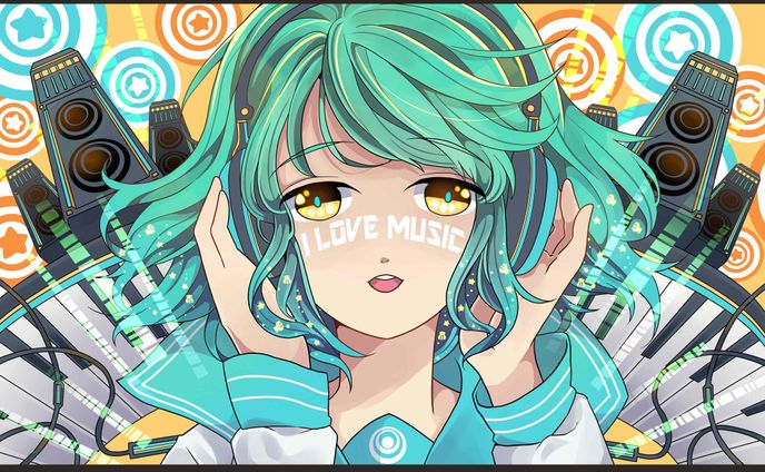 音楽系挿絵イラストのサンプル
