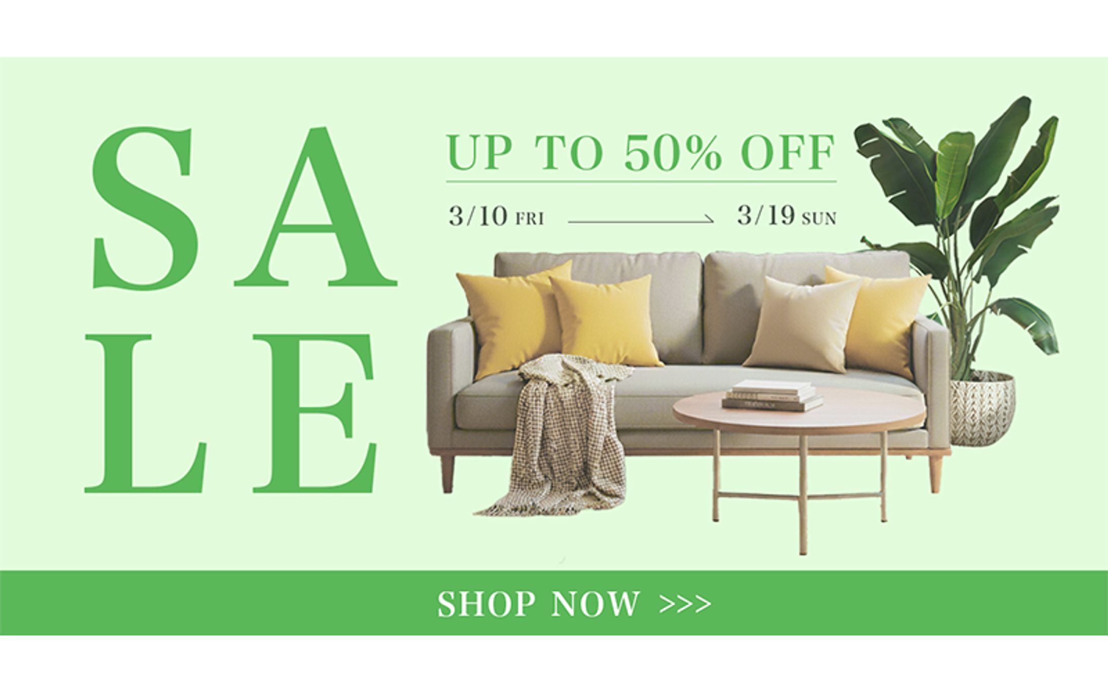 インテリアショップの広告バナー（架空）-1