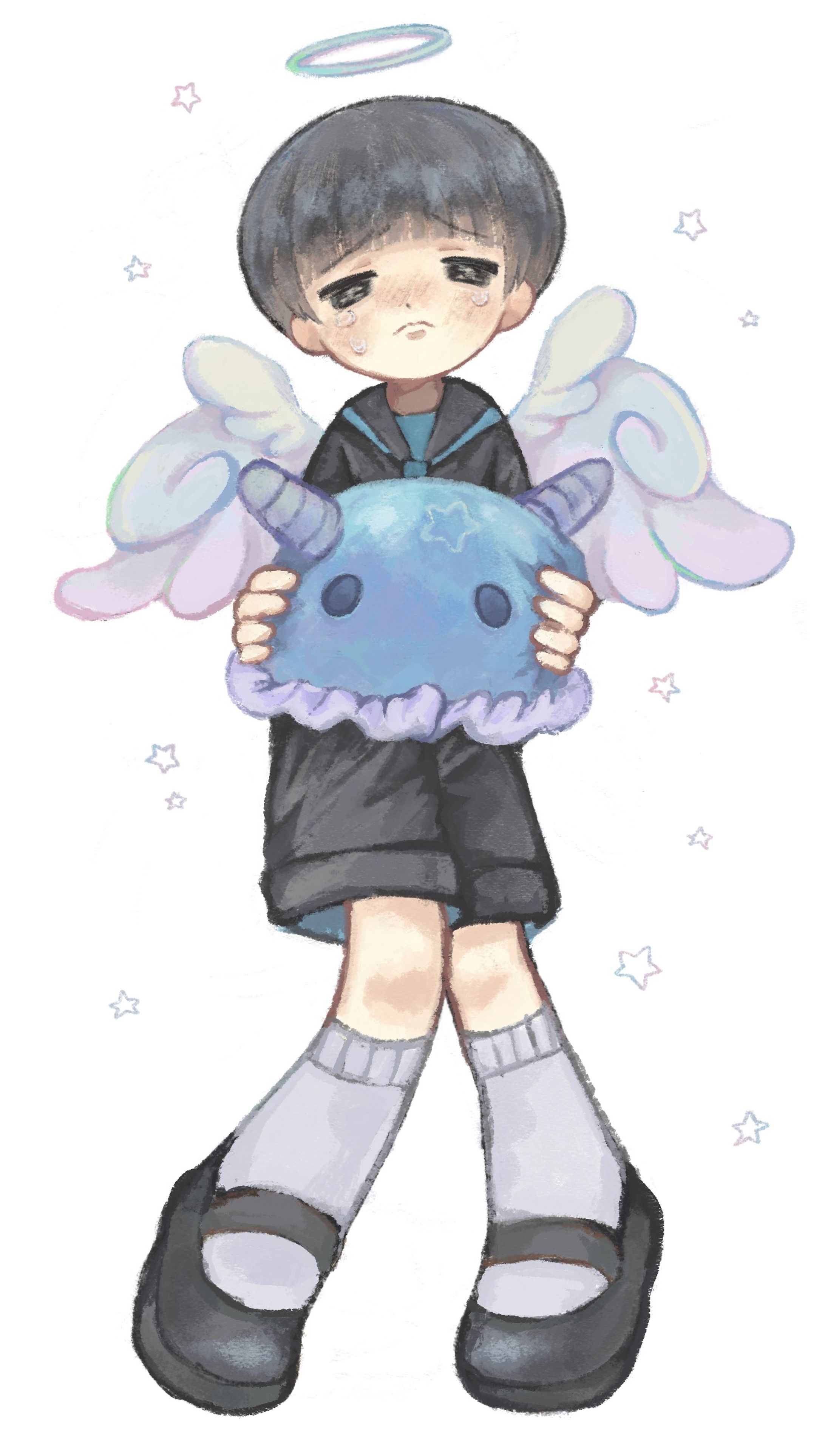 ウミウシぬいぐるみの男の子-1