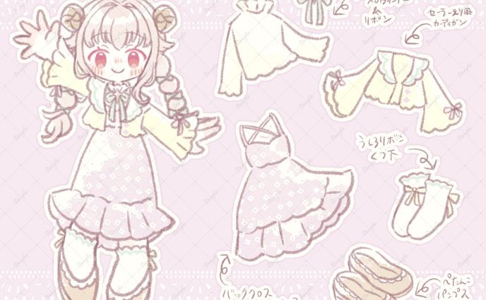 等身、衣装デザイン