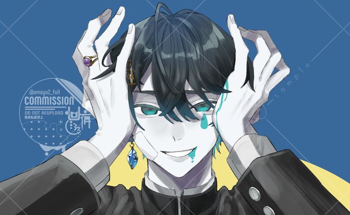 【ご依頼】楽曲「ヴィラン」歌ってみた動画サムネイラスト