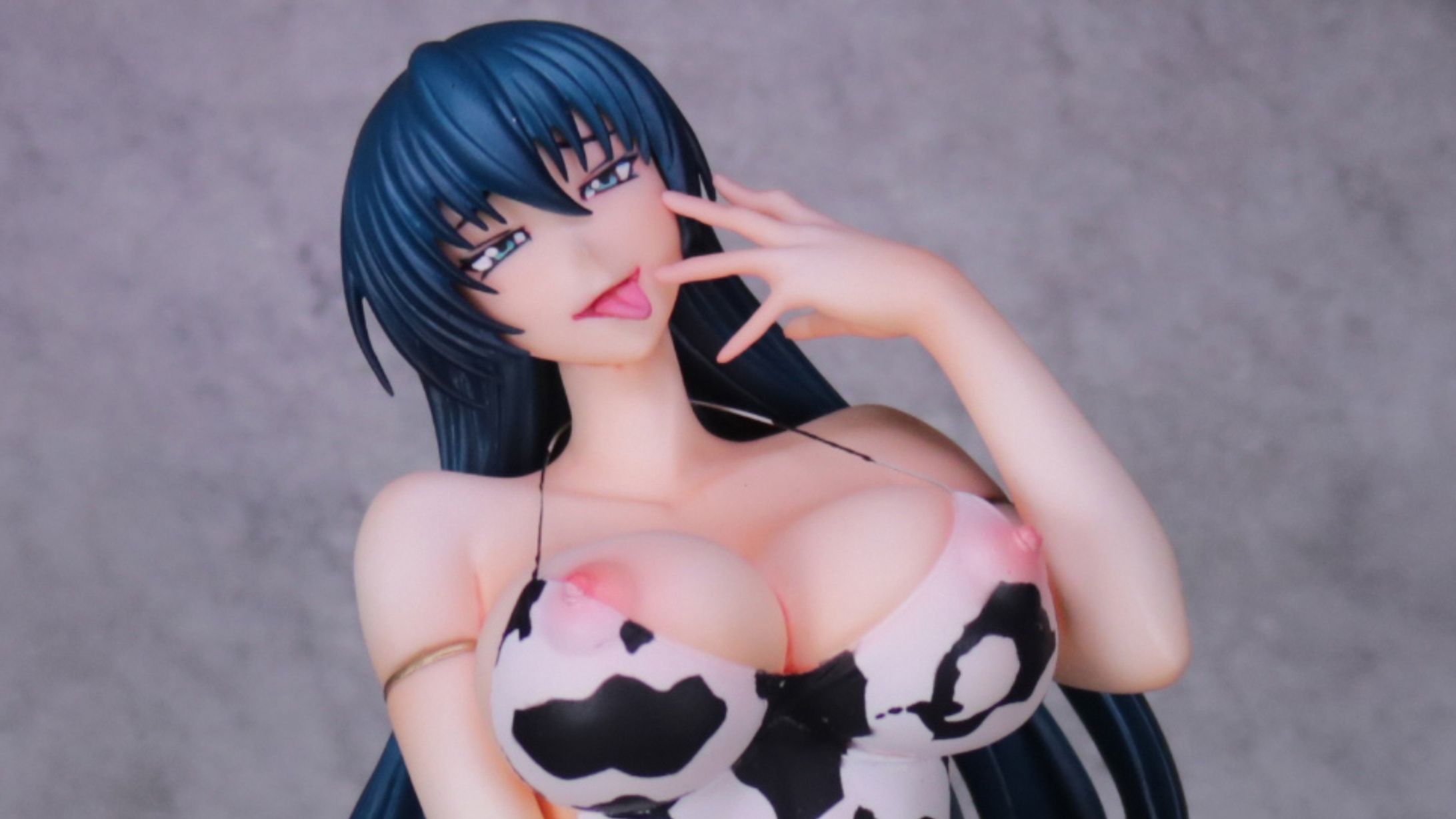 対魔忍　牛柄水着アサギ-1