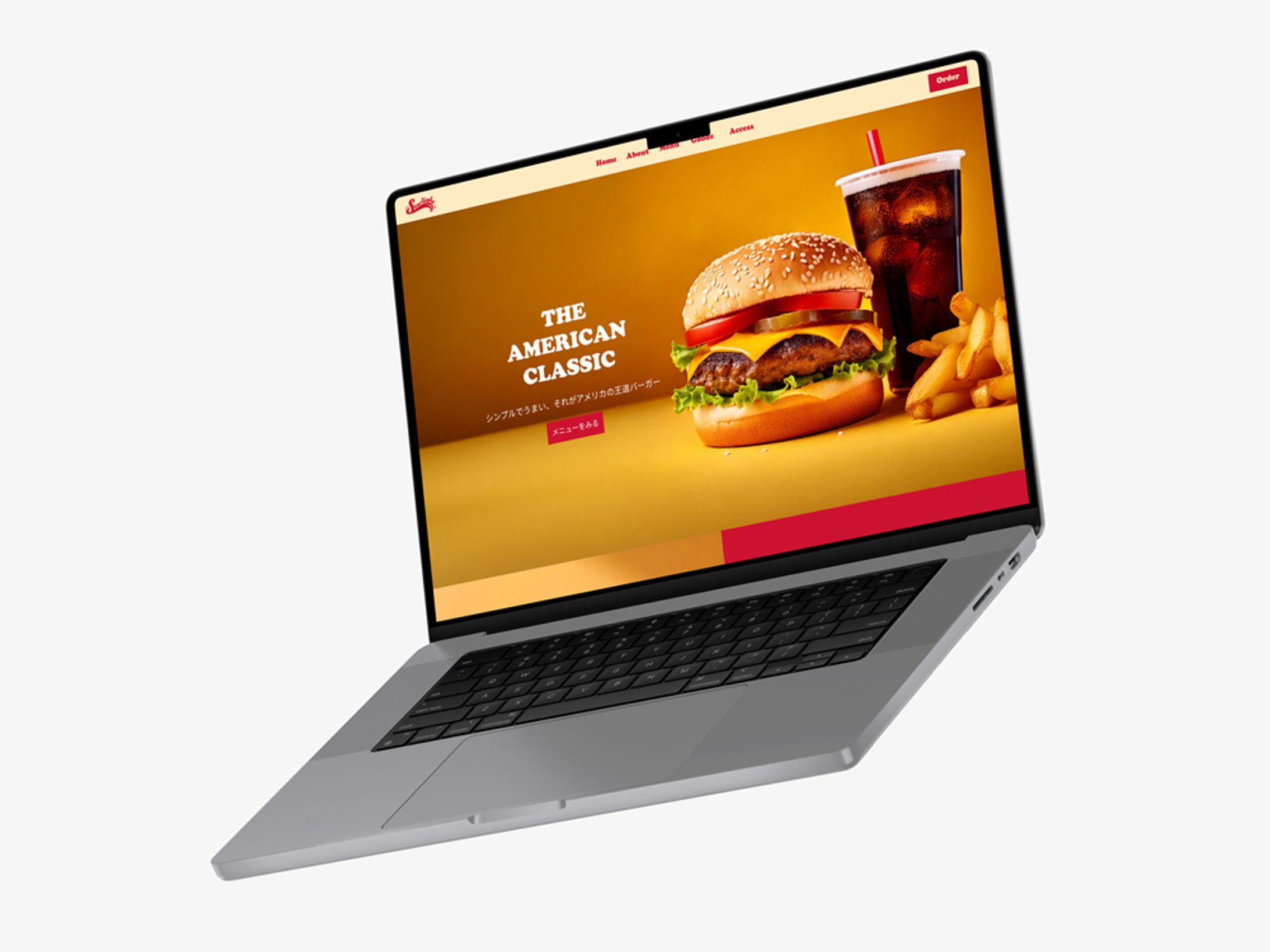 ハンバーガーショップ　HPデザイン-1