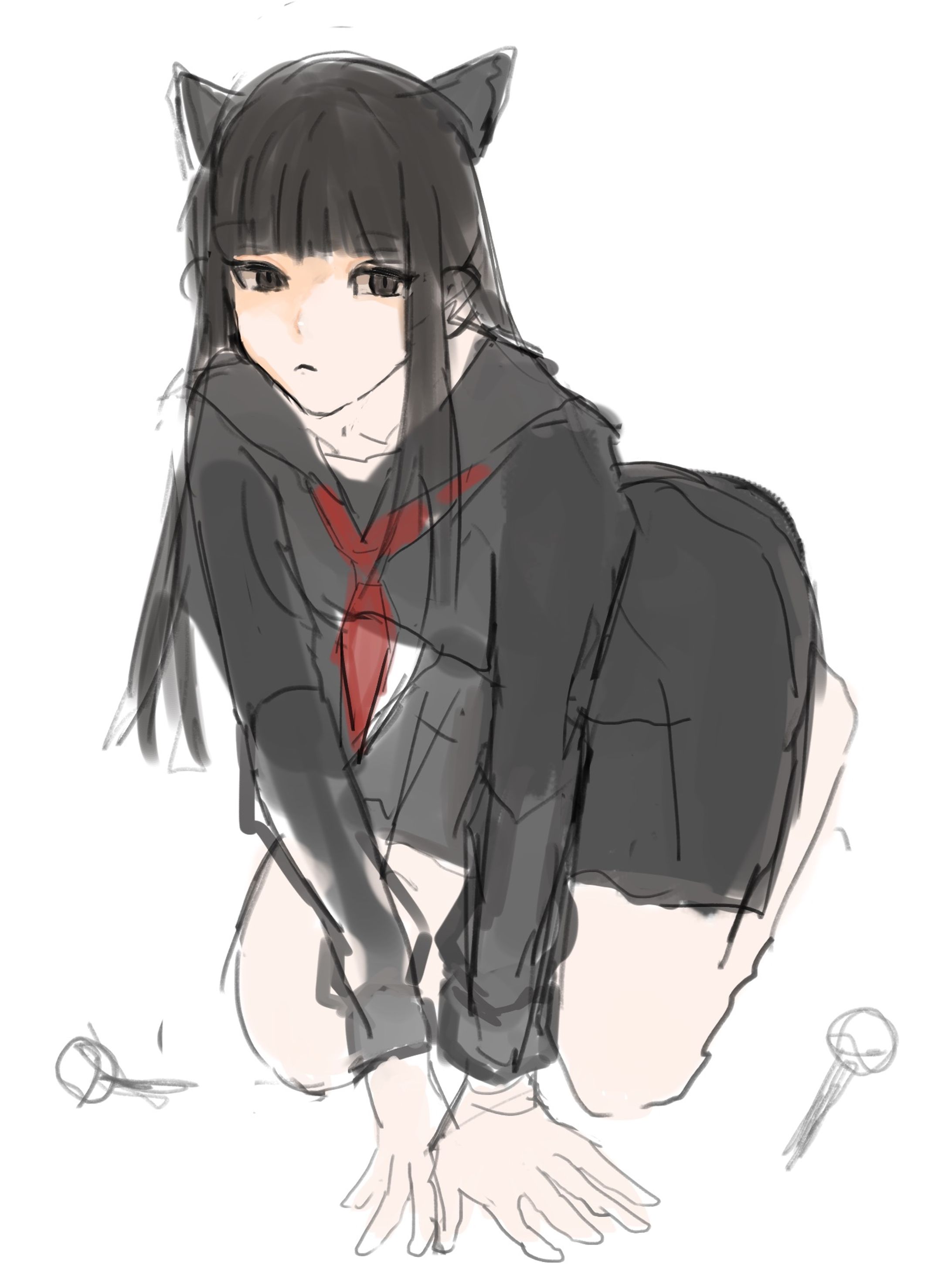 下描き