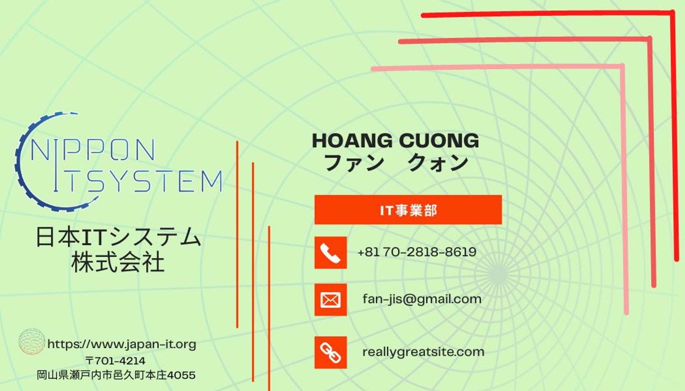 Orange Modern & Minimalist Business Card-1