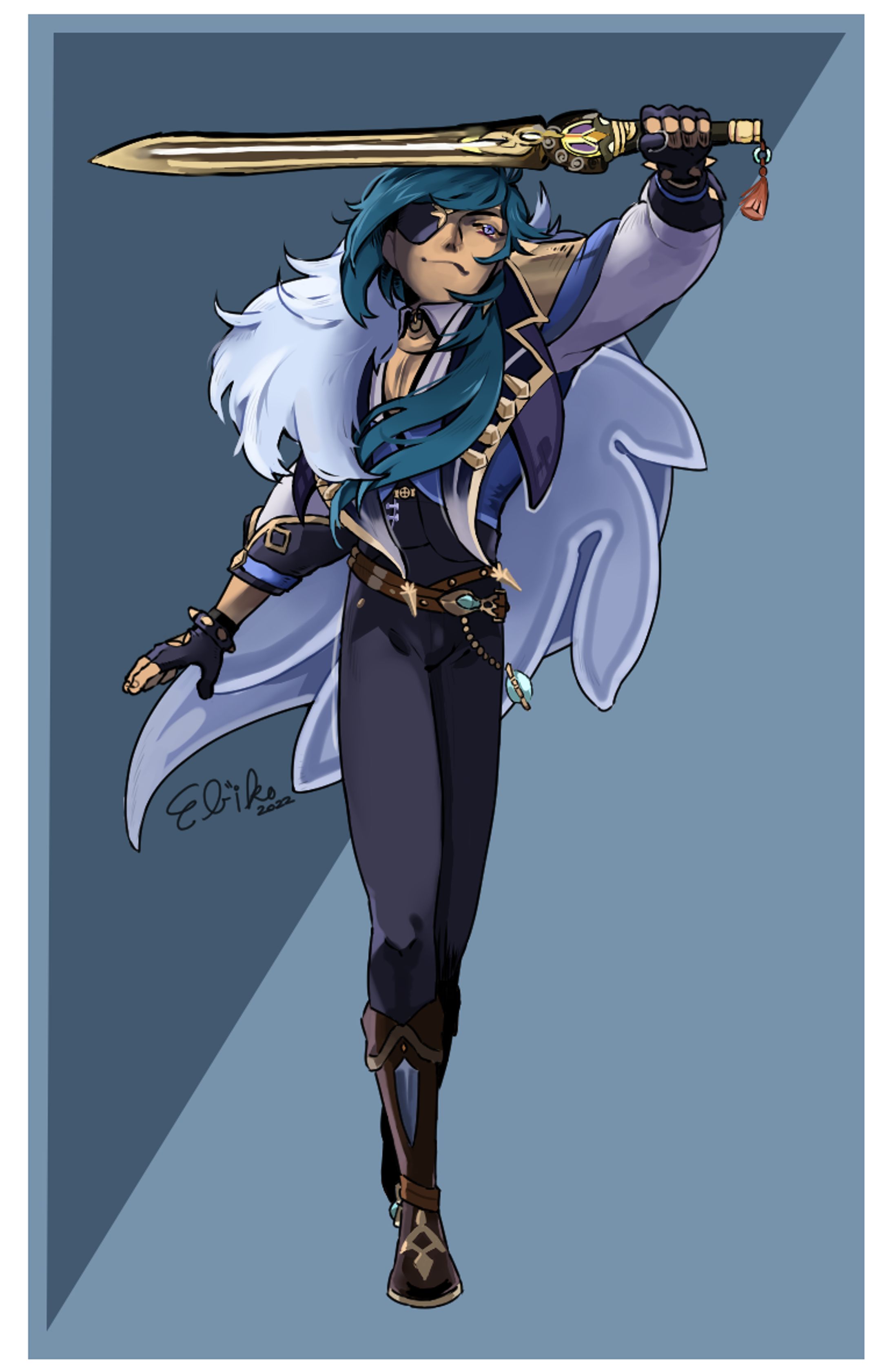 [Fan Art] Kaeya for Art Trade-1