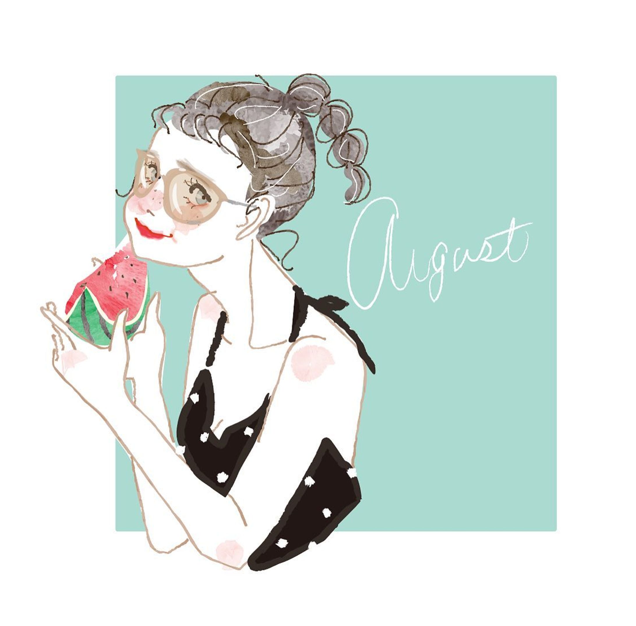 【private work】8月のイラストです。

スイカが大好きです。
昨日999円の小玉スイカを買ってきました。
食べるのが楽しみです。

#スイカ-1