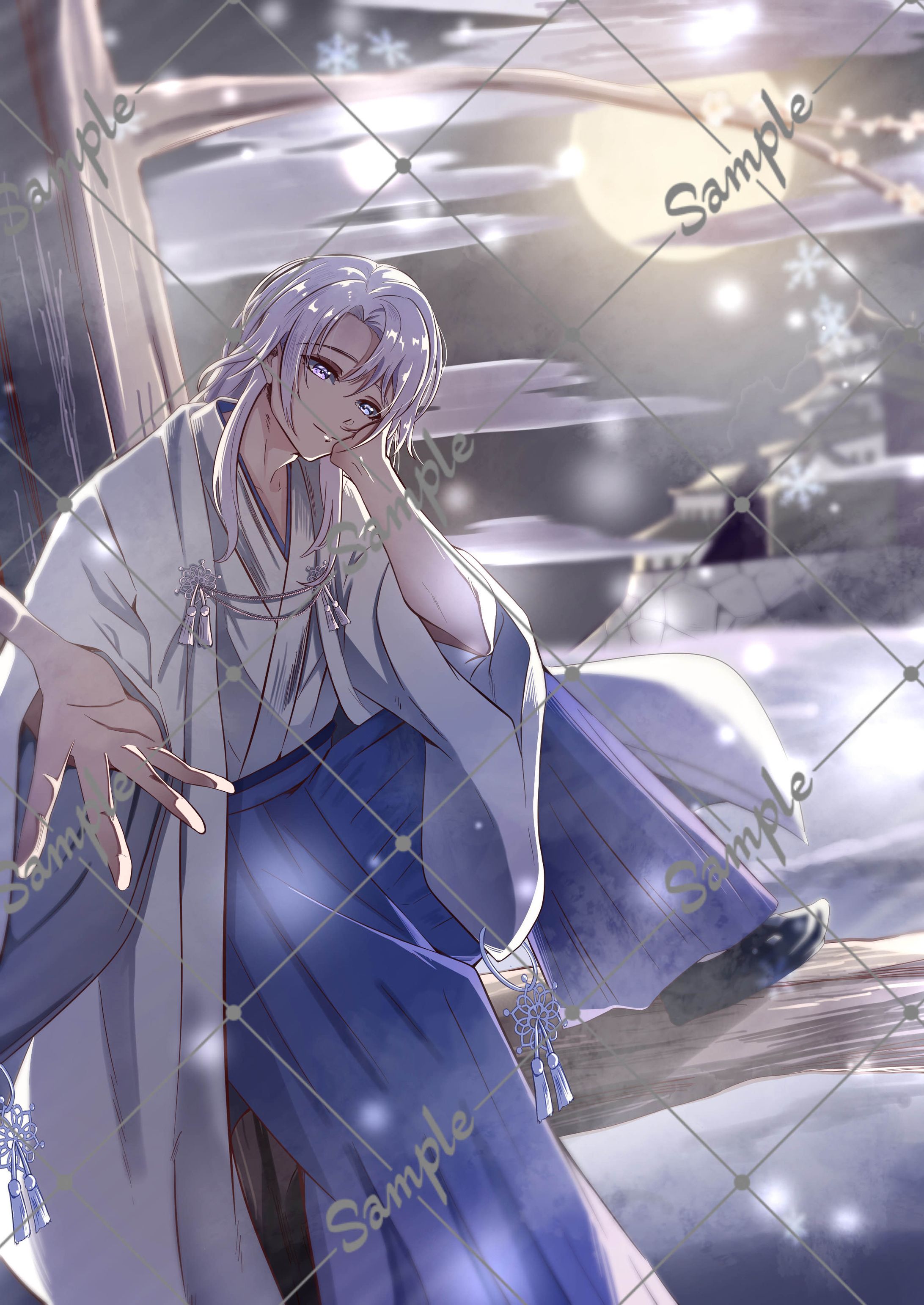 月白紫音様　幻想風景イラスト-1