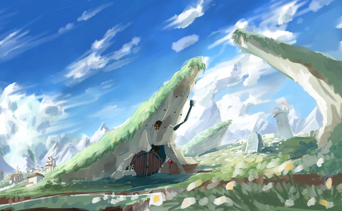 【イラスト】高原の隠れ家
