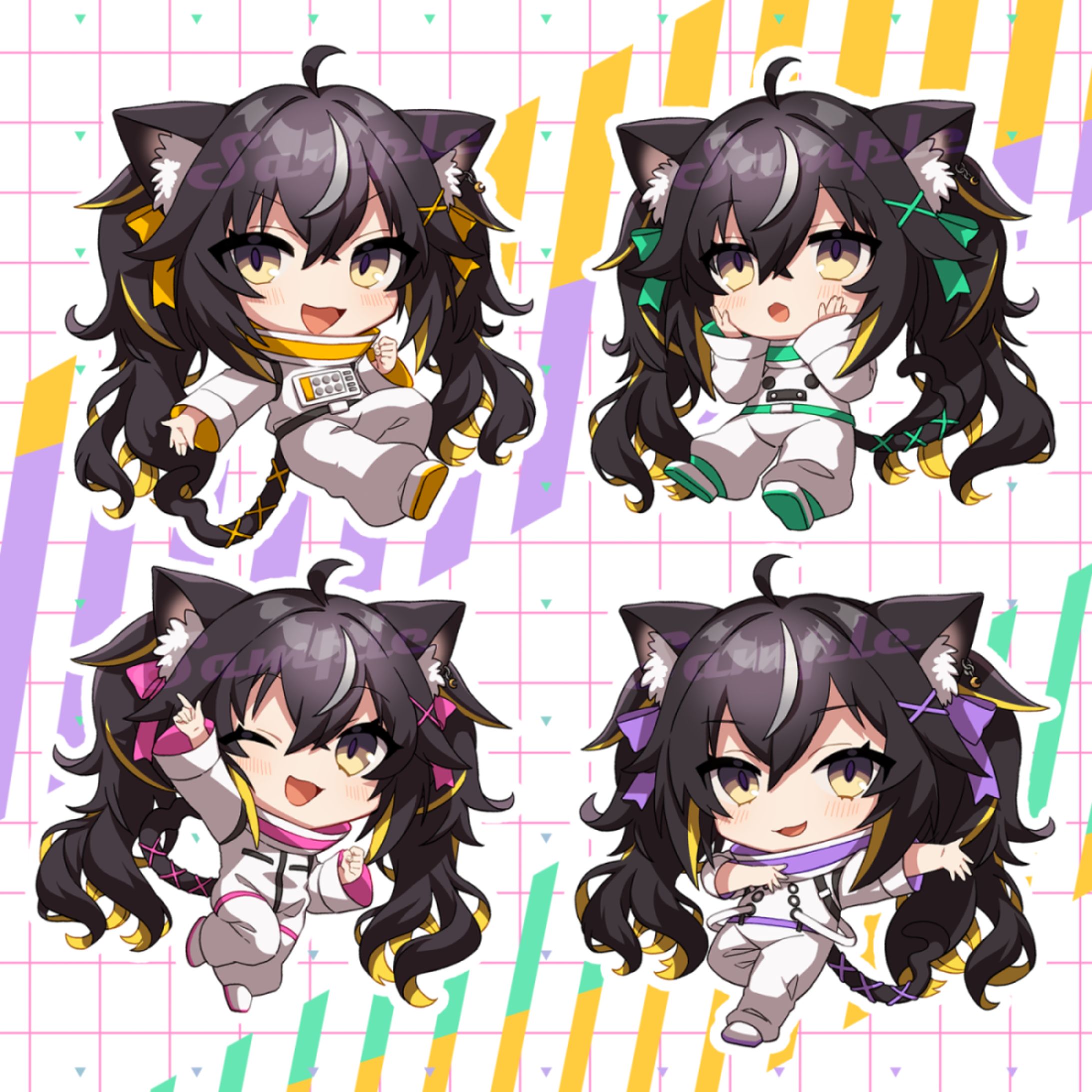 UniVIRTUAL所属　三日月ちゆるさん歌ってみたSDイラスト-1