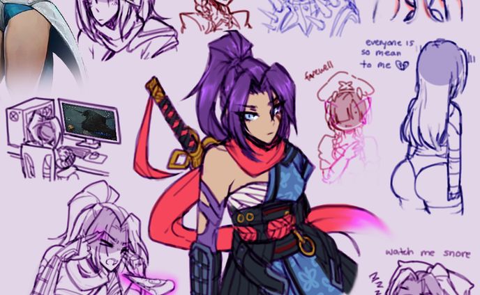 Psylocke sketch page