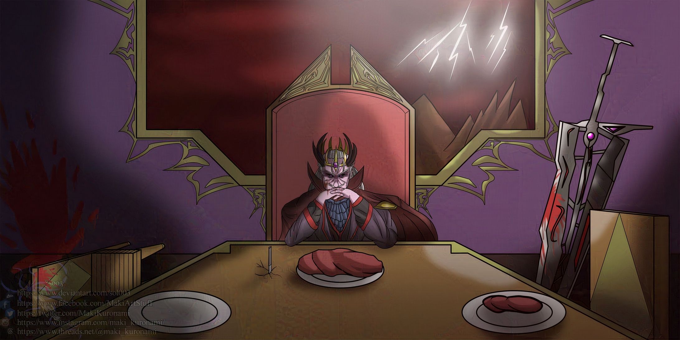 [Drawtober 2023] Prompt 3 - Devious Dining-1