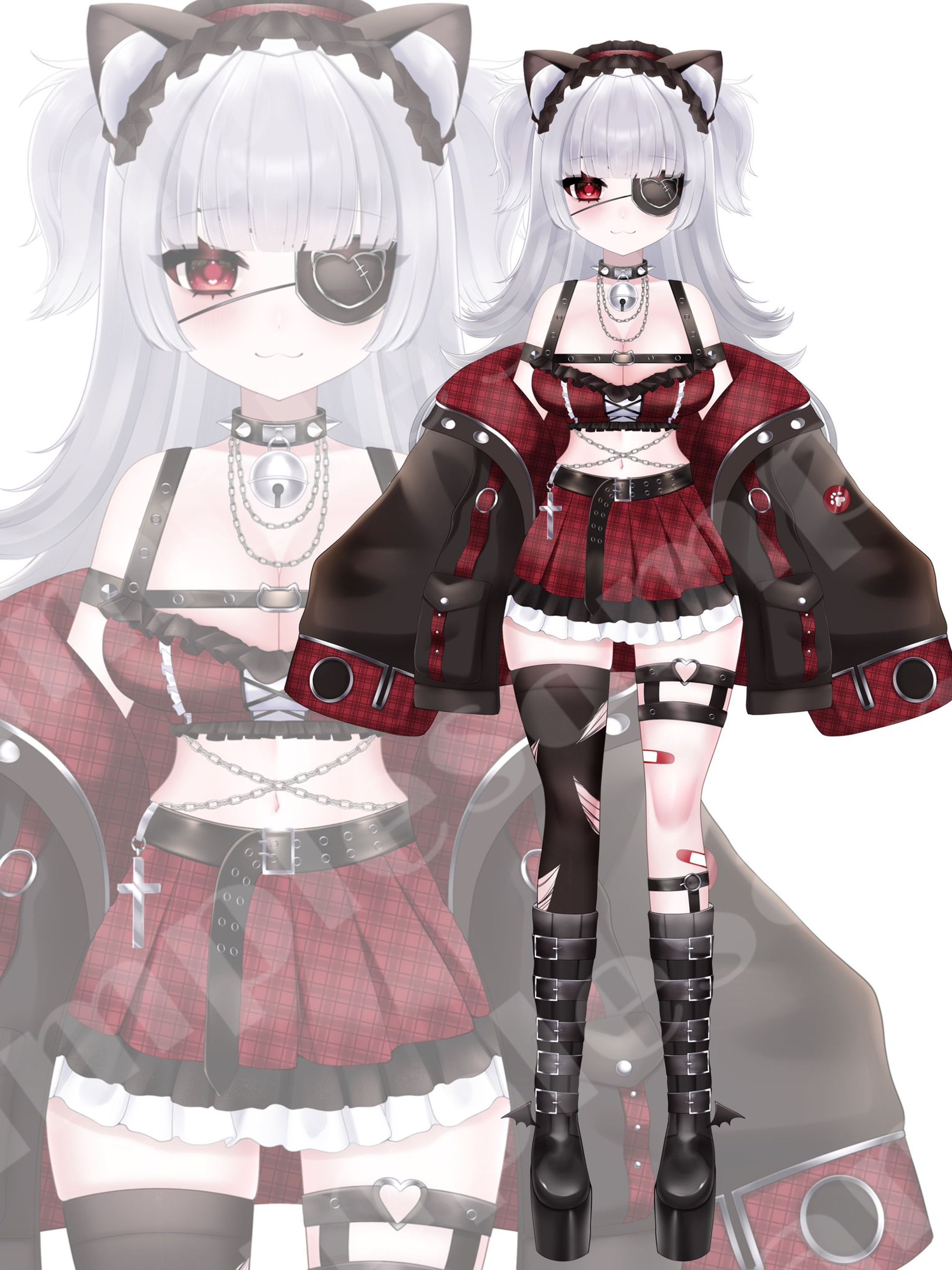 縷縷宮るみ様 VTuberパーツ分けイラスト-1