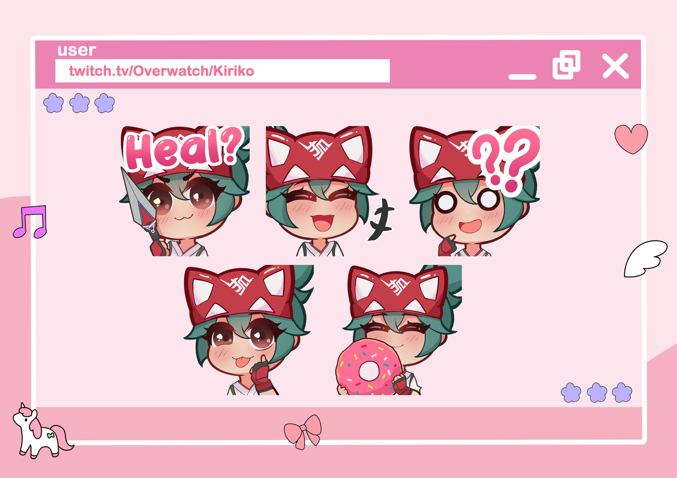 Kiriko Overwatch Emotes-1