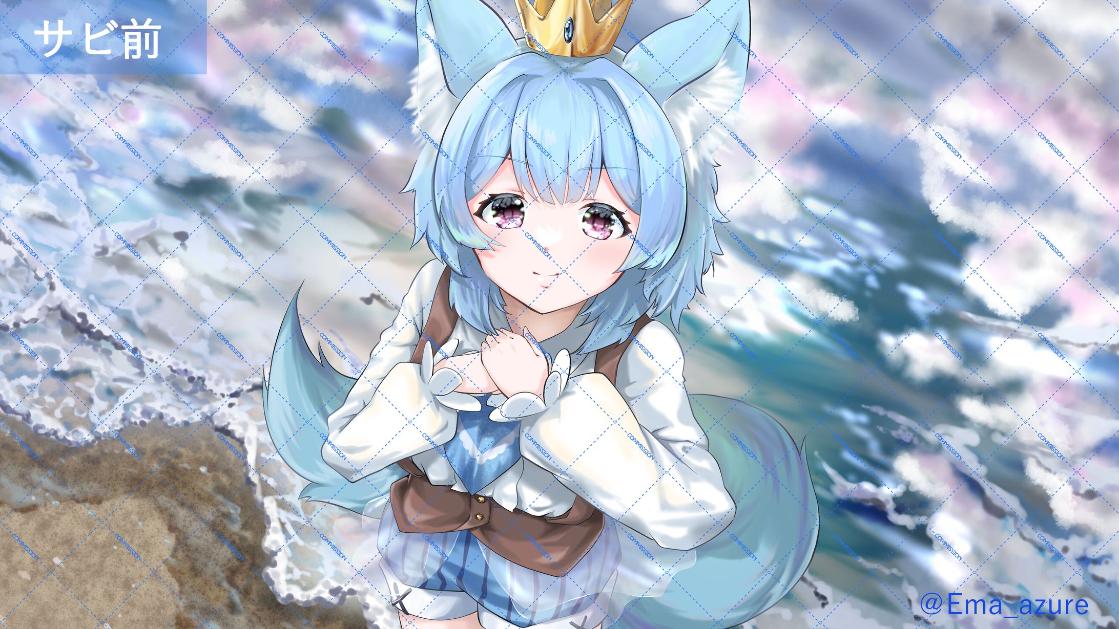 水色はぴる様MV用イラスト-1