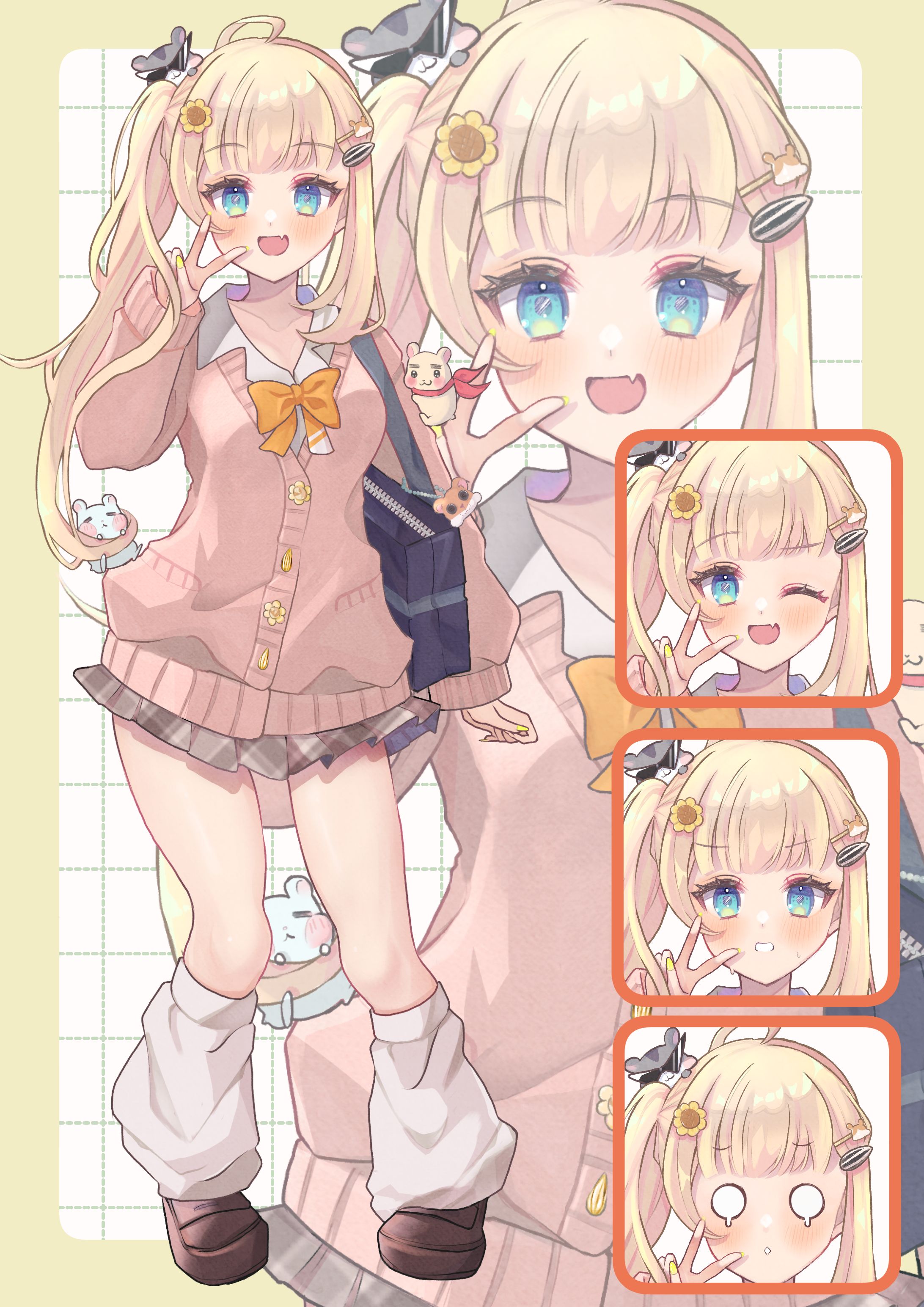 【オリジナル】女子高生立ち絵-1